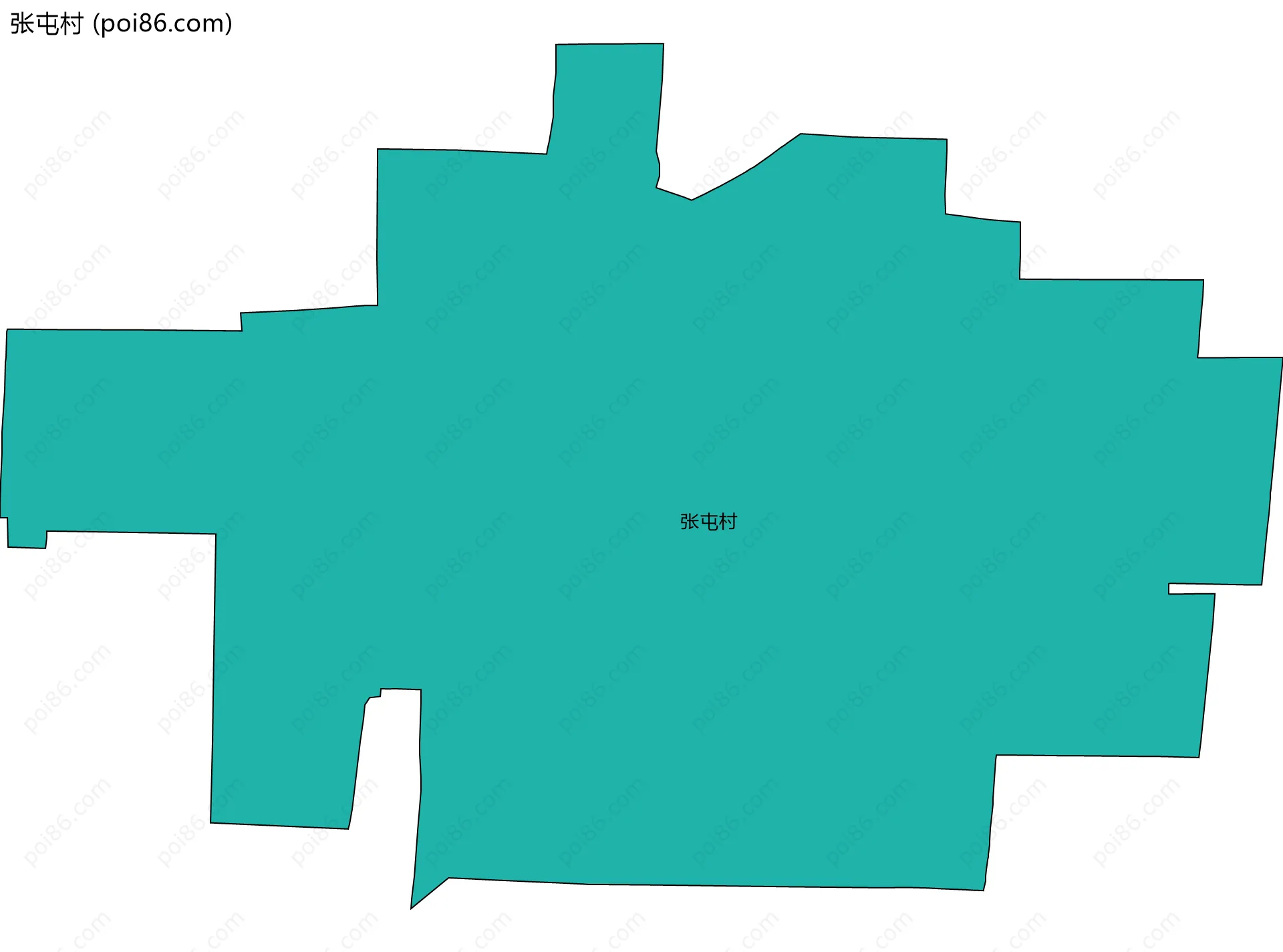 张屯村边界地图