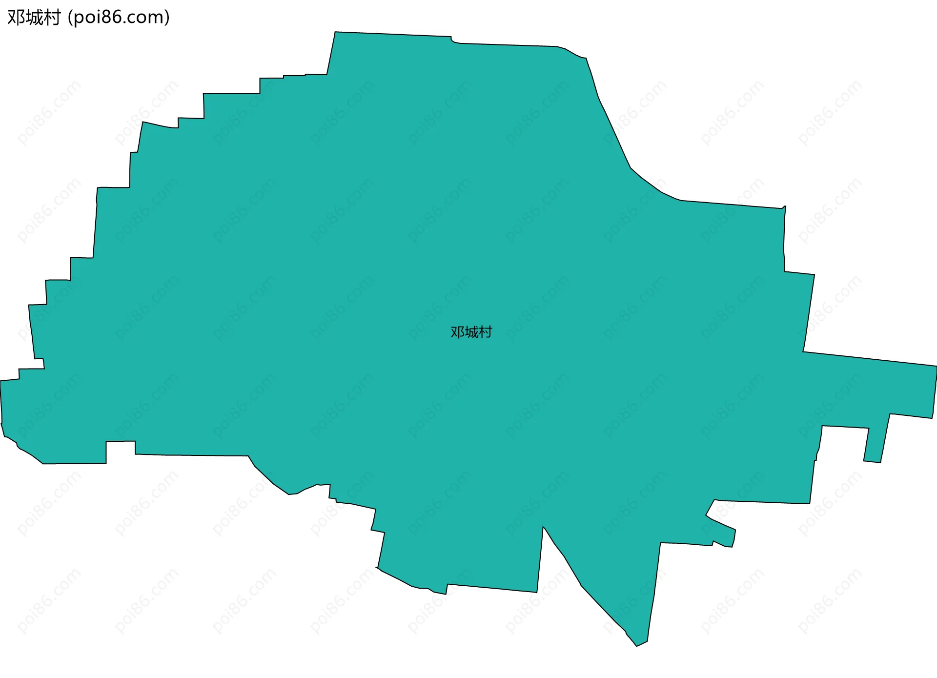 邓城村边界地图