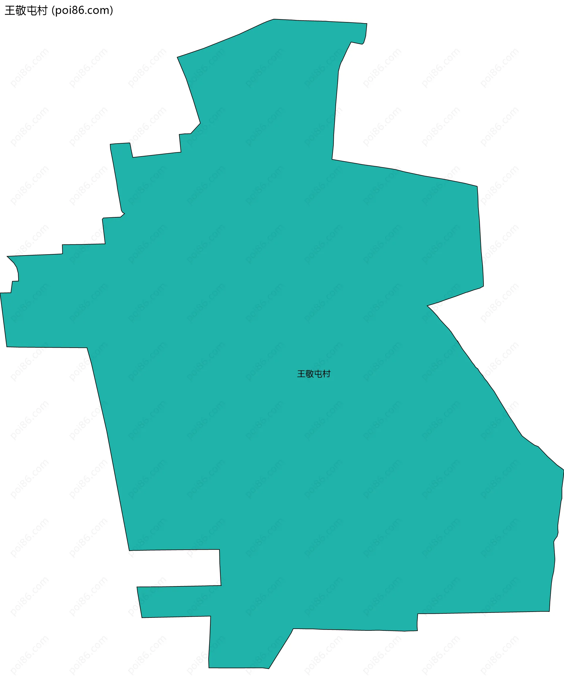 王敬屯村边界地图