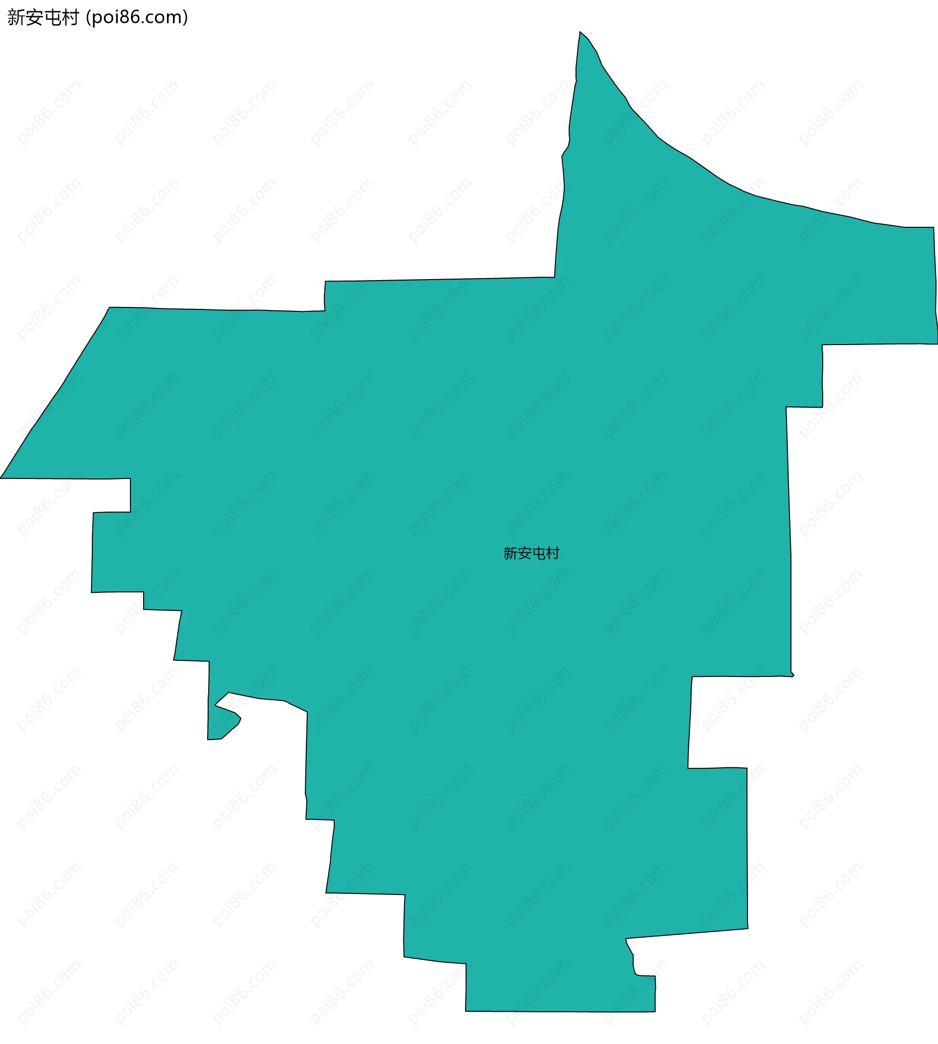 新安屯村边界地图