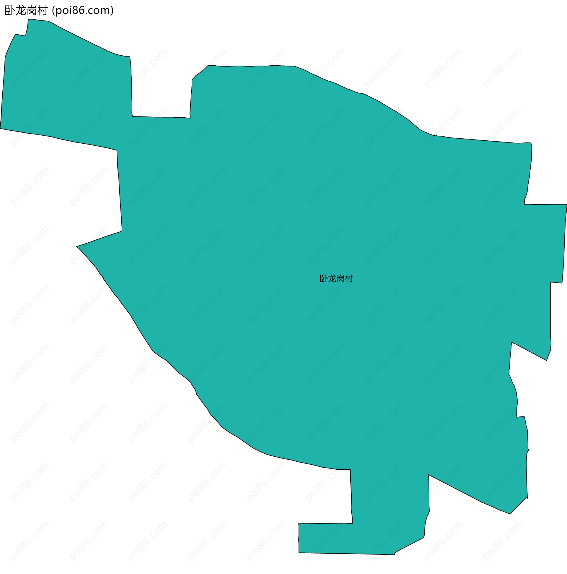 卧龙岗村边界地图