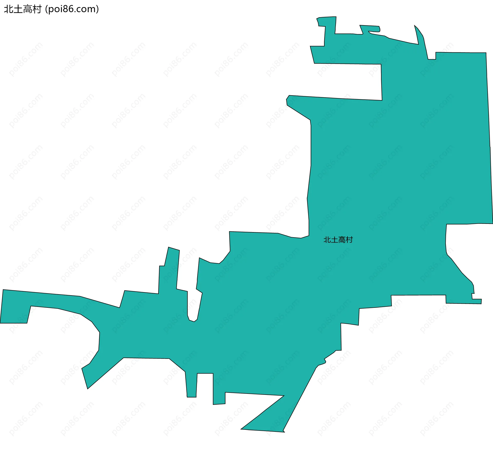 北土高村边界地图