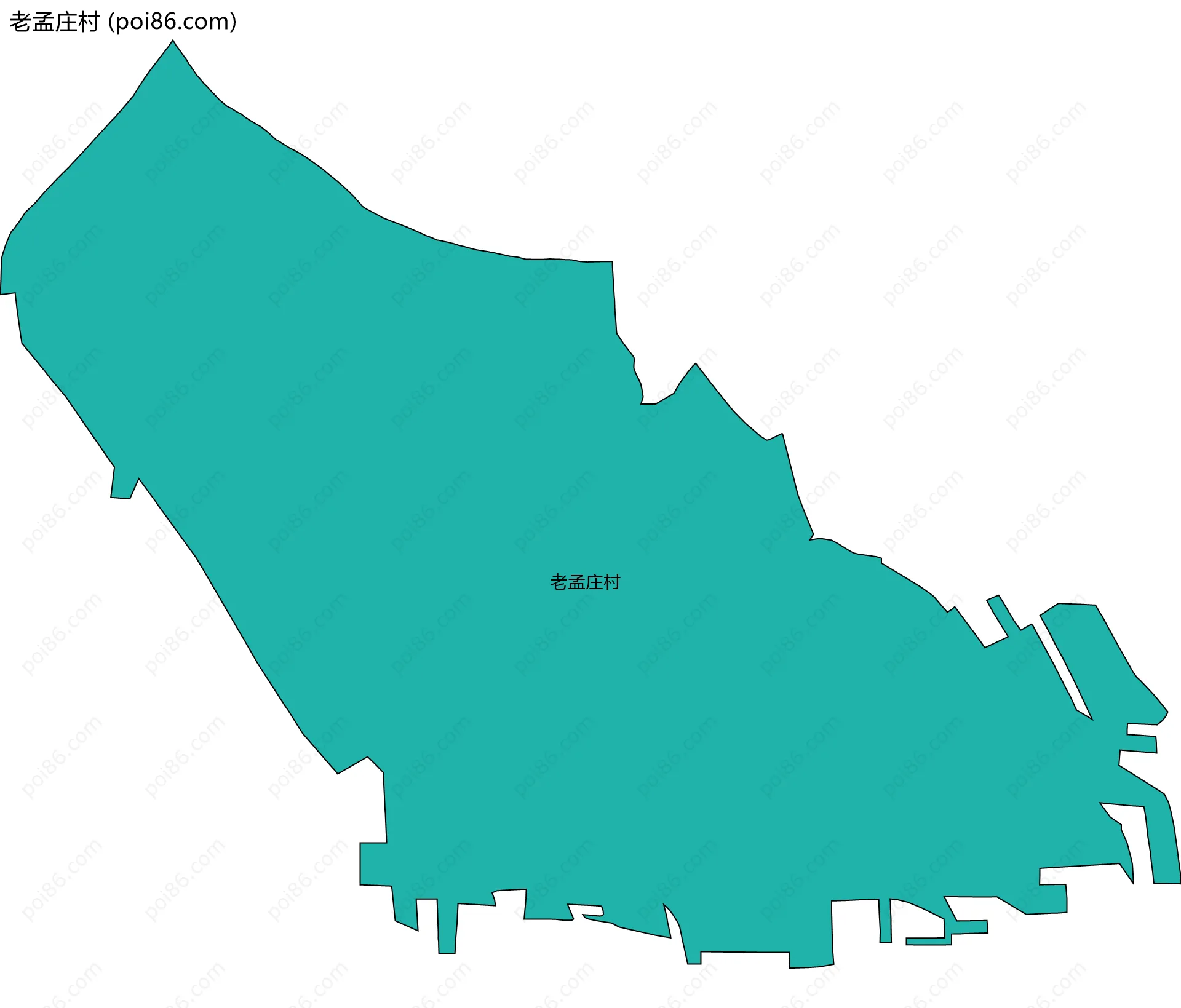 老孟庄村边界地图