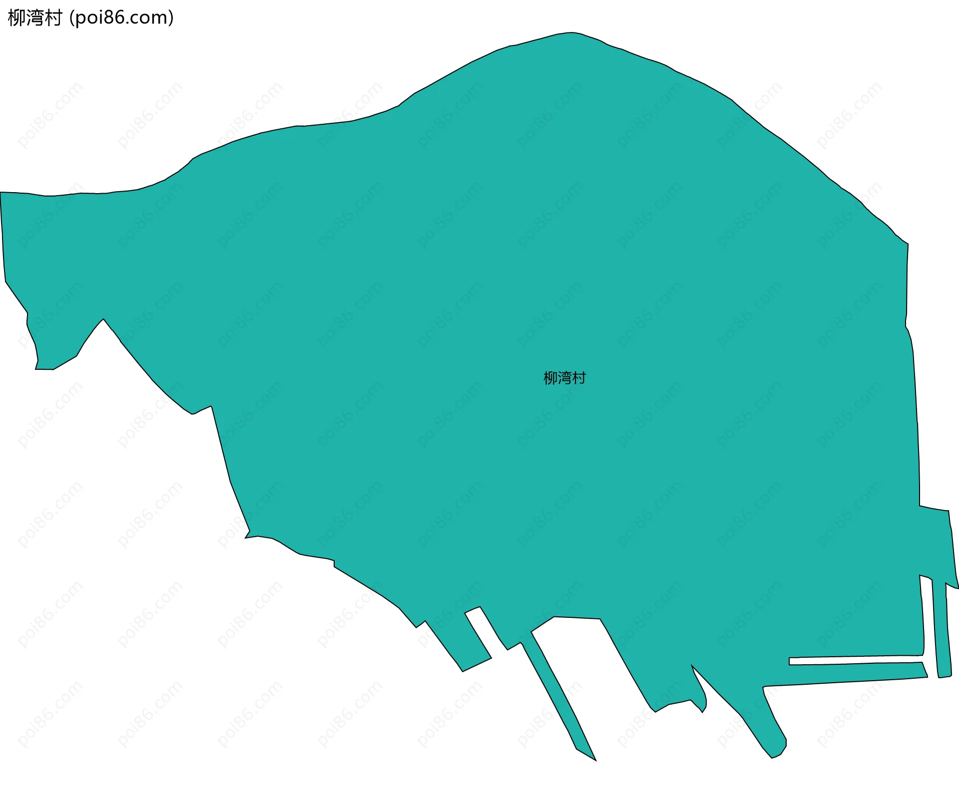 柳湾村边界地图