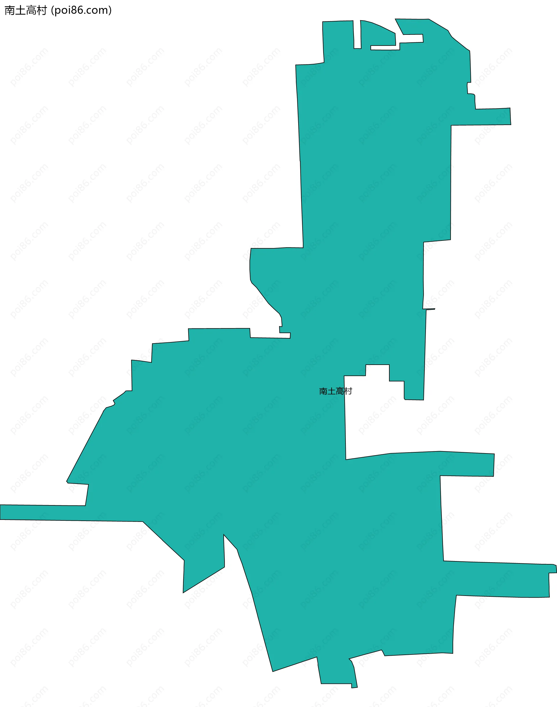 南土高村边界地图