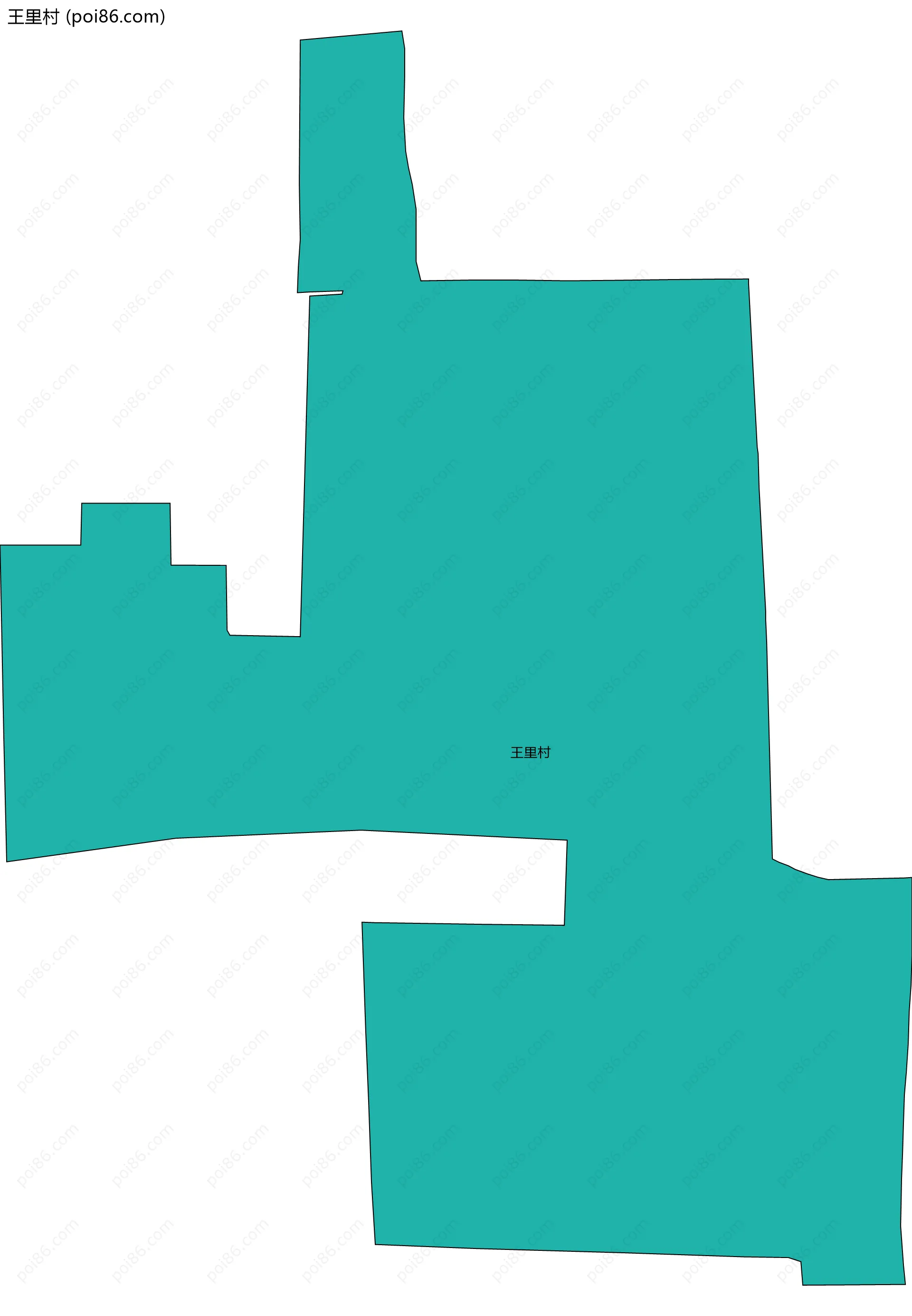 王里村边界地图