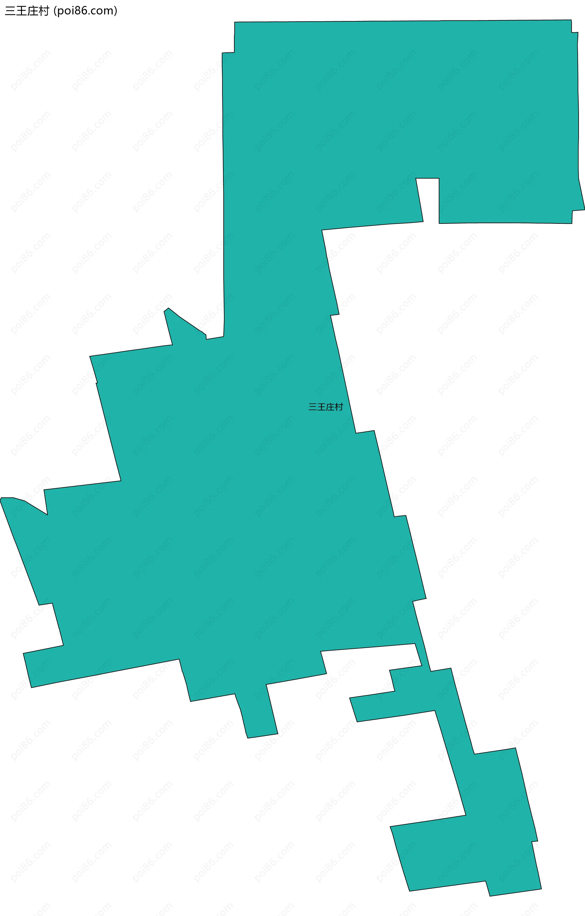 三王庄村边界地图