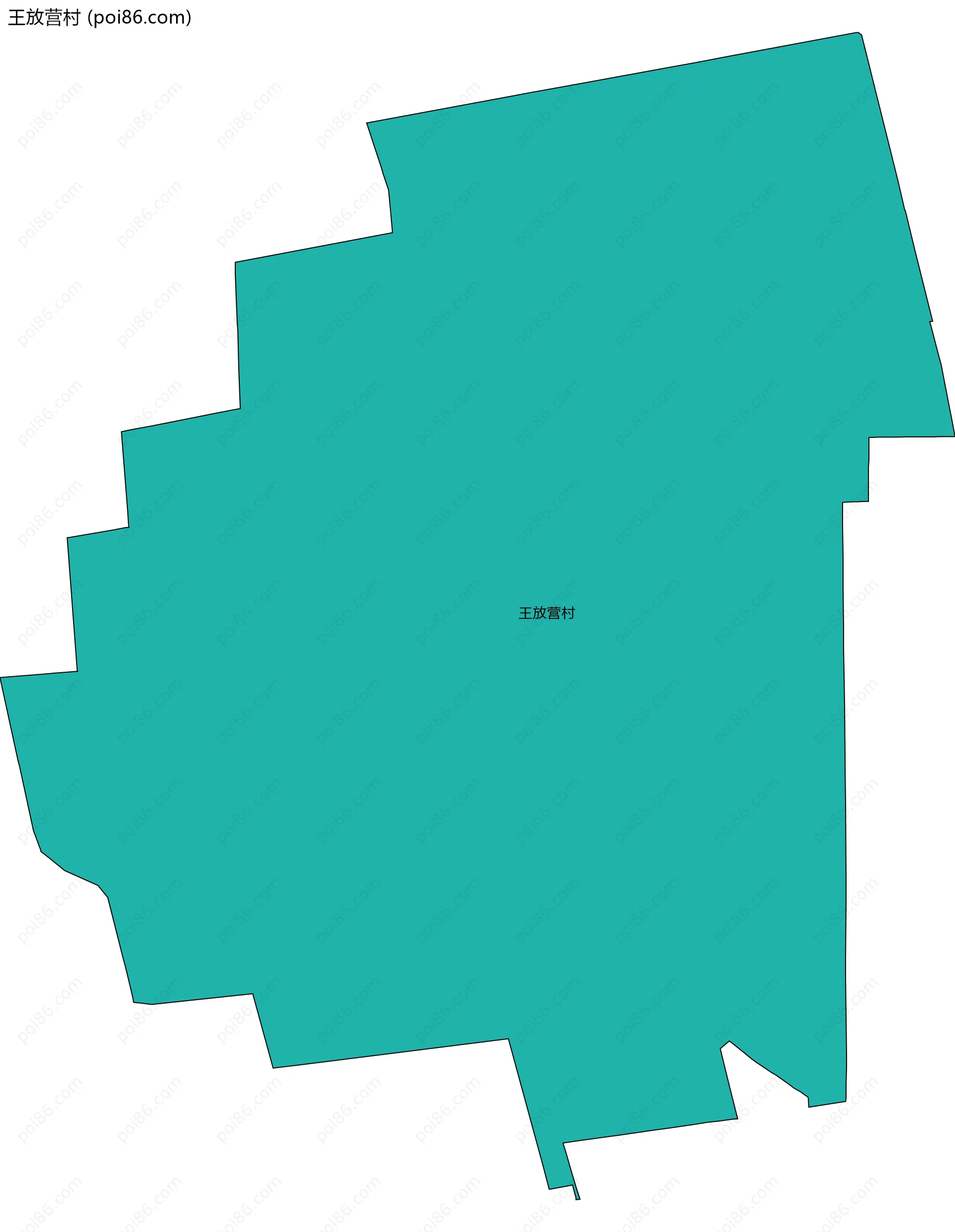 王放营村边界地图