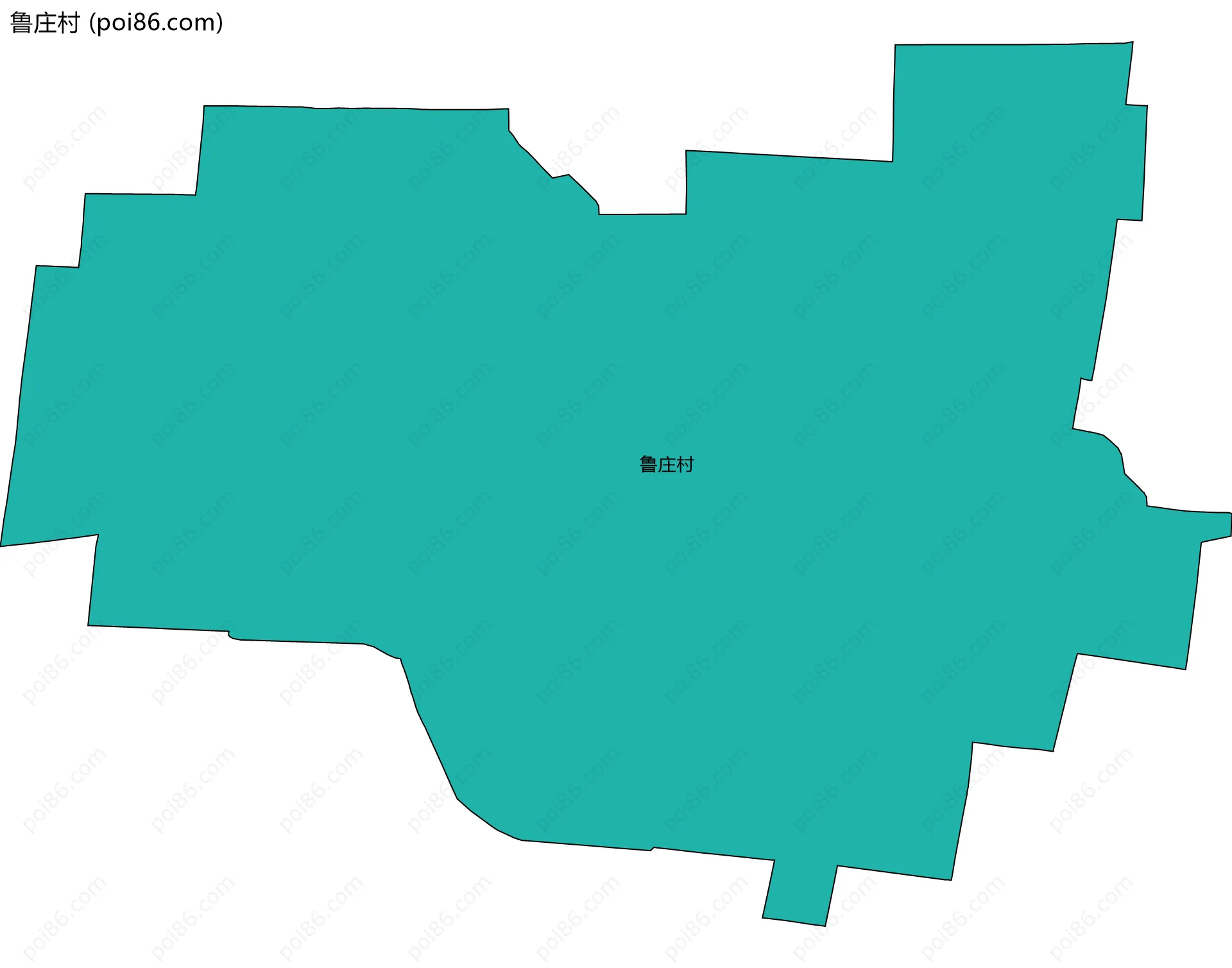 鲁庄村边界地图