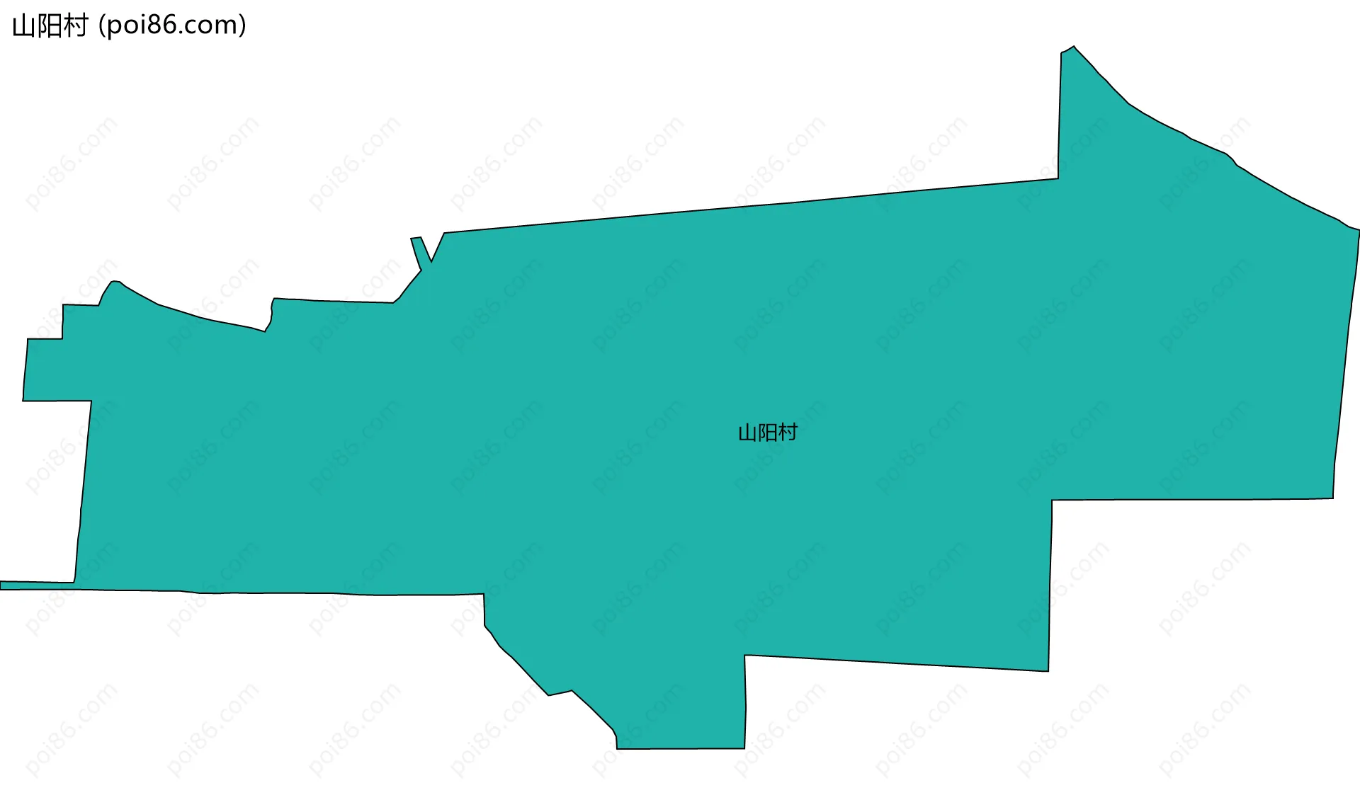 山阳村边界地图