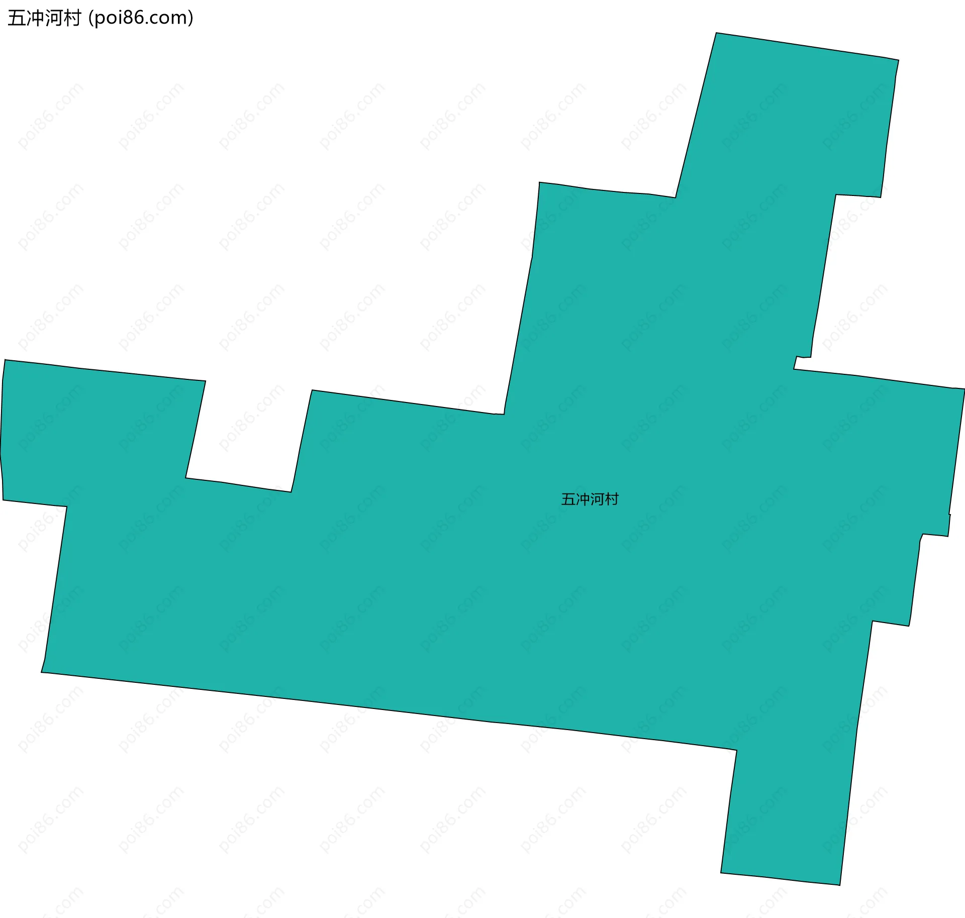 五冲河村边界地图