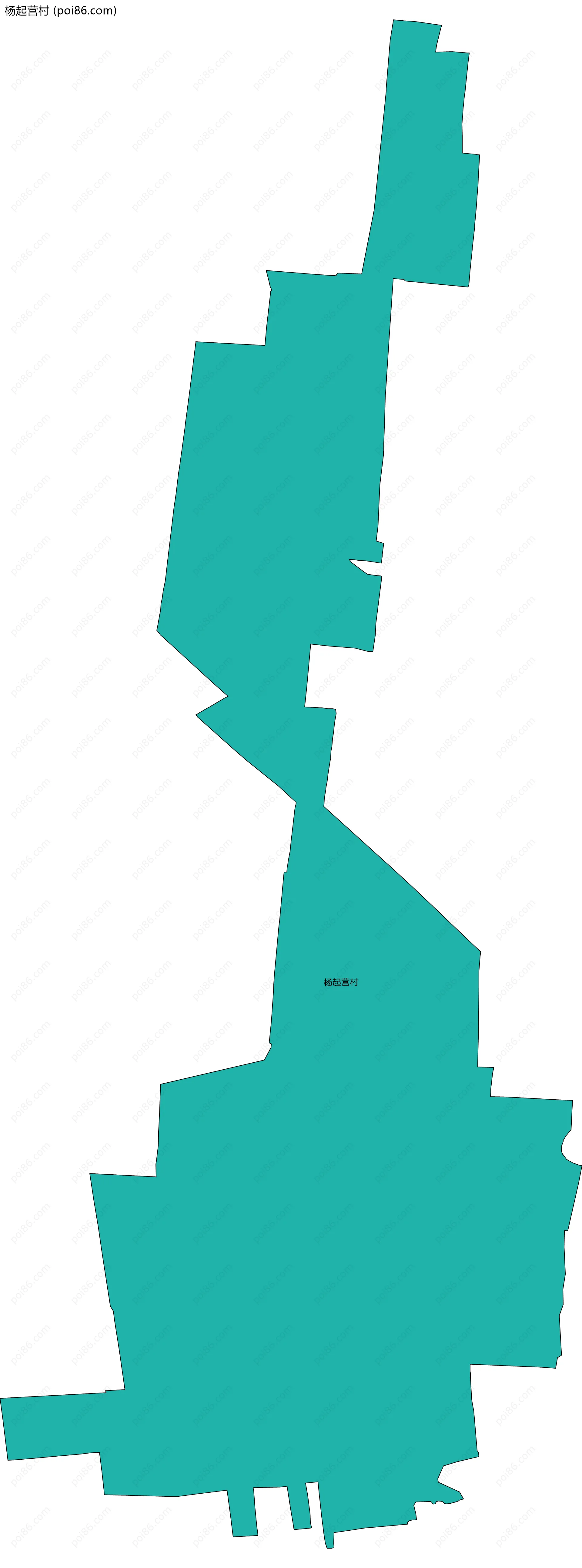 杨起营村边界地图