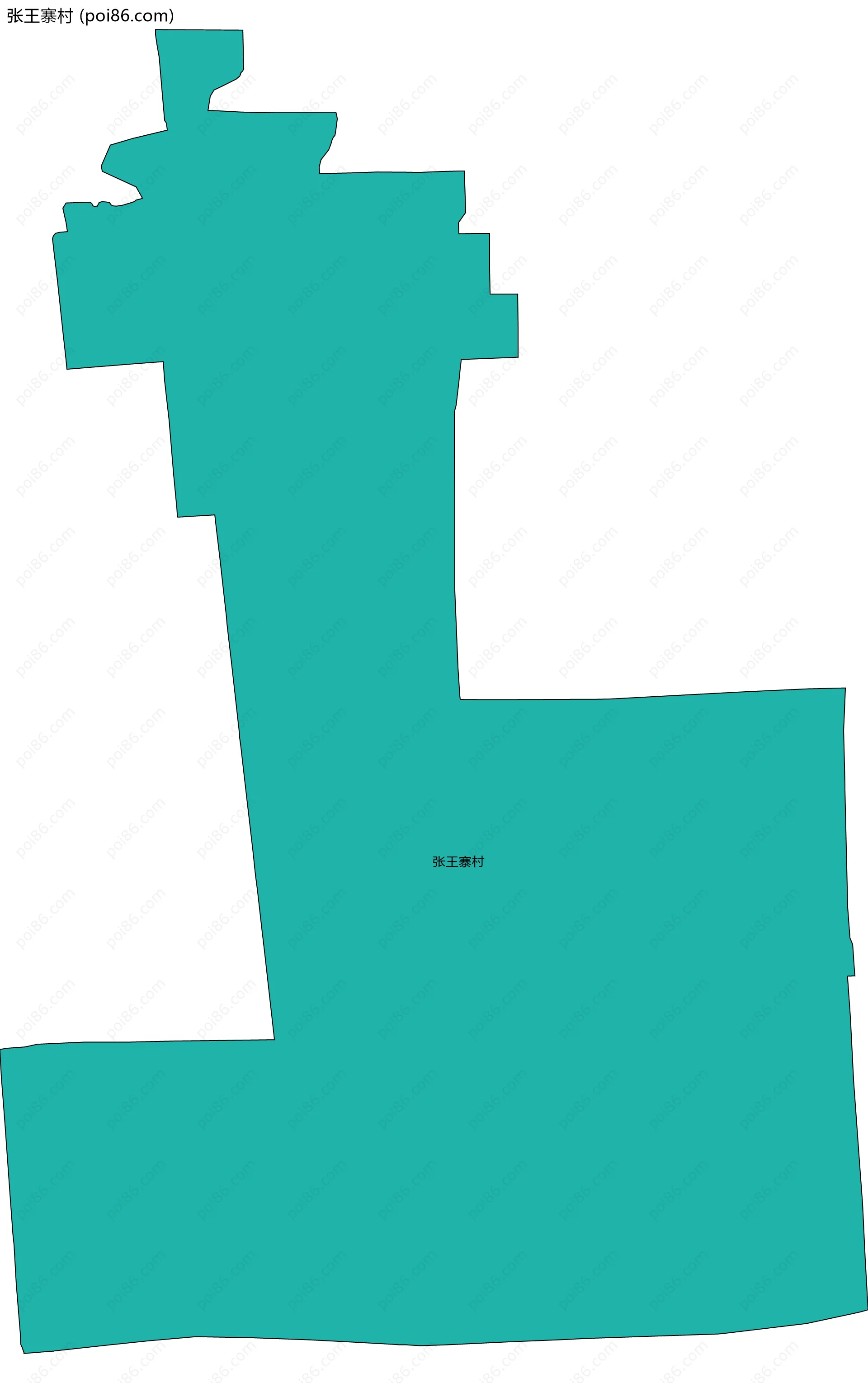 张王寨村边界地图