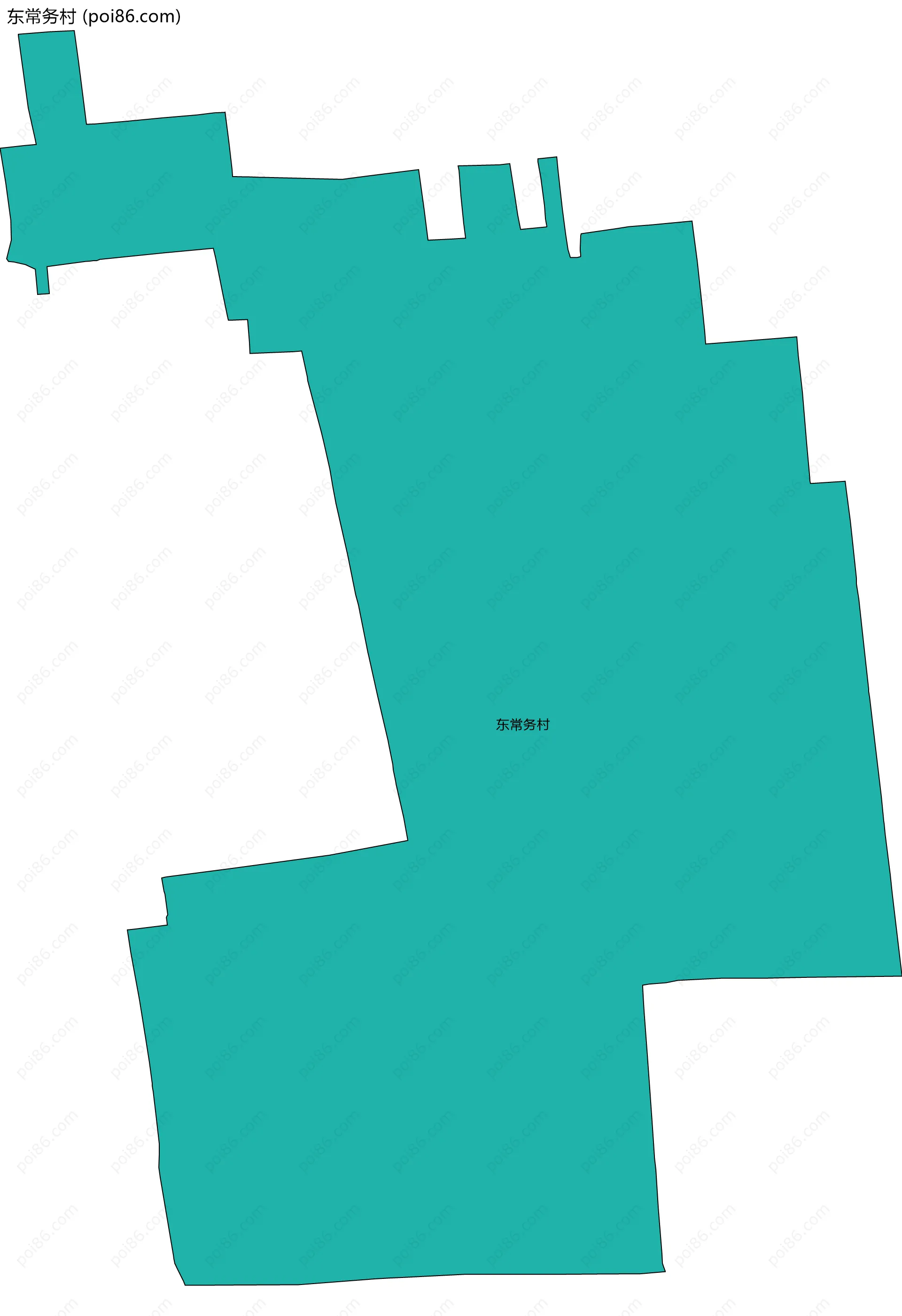 东常务村边界地图