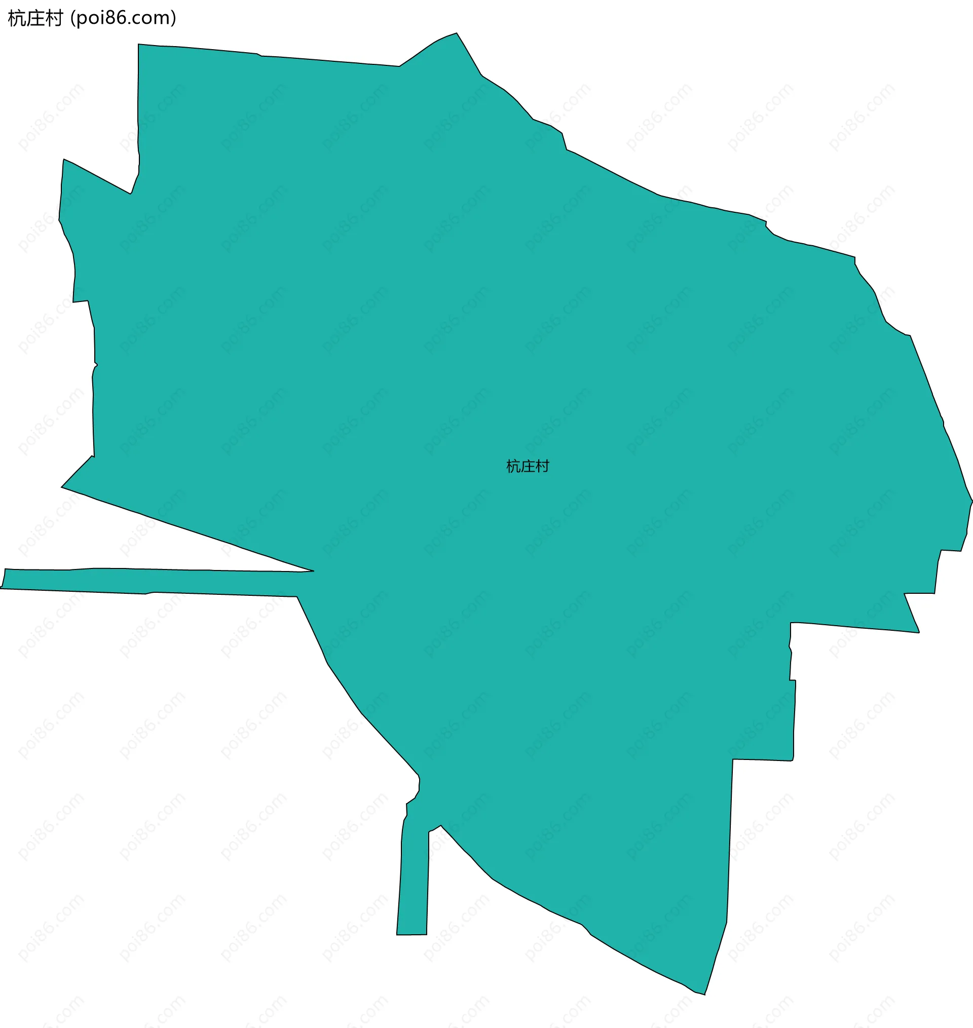 杭庄村边界地图