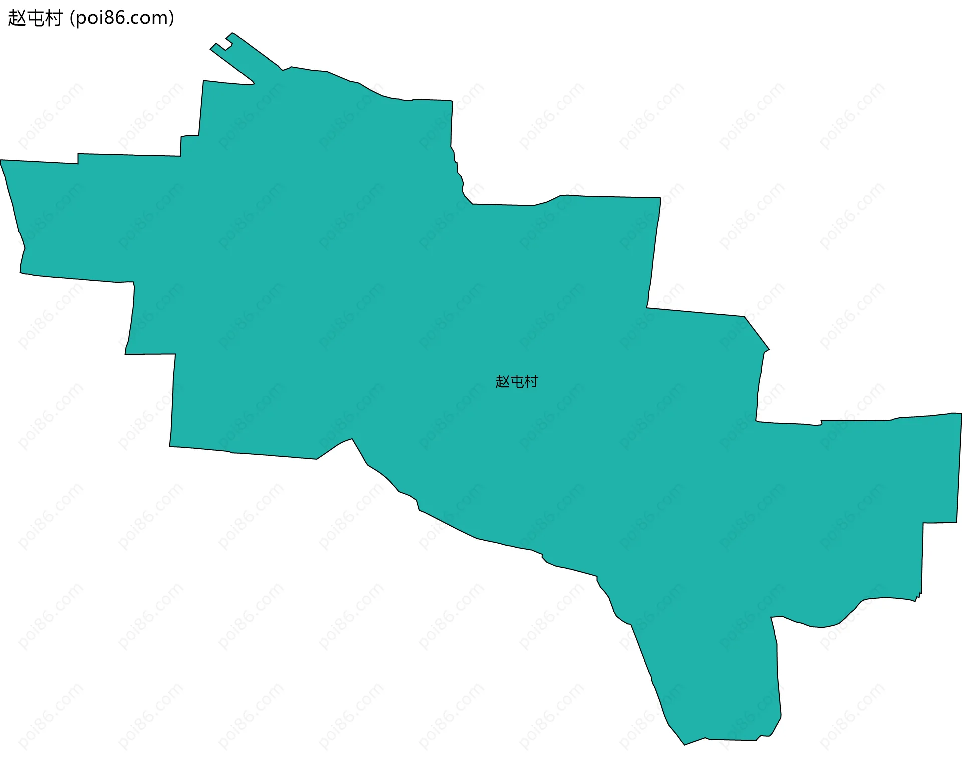 赵屯村边界地图