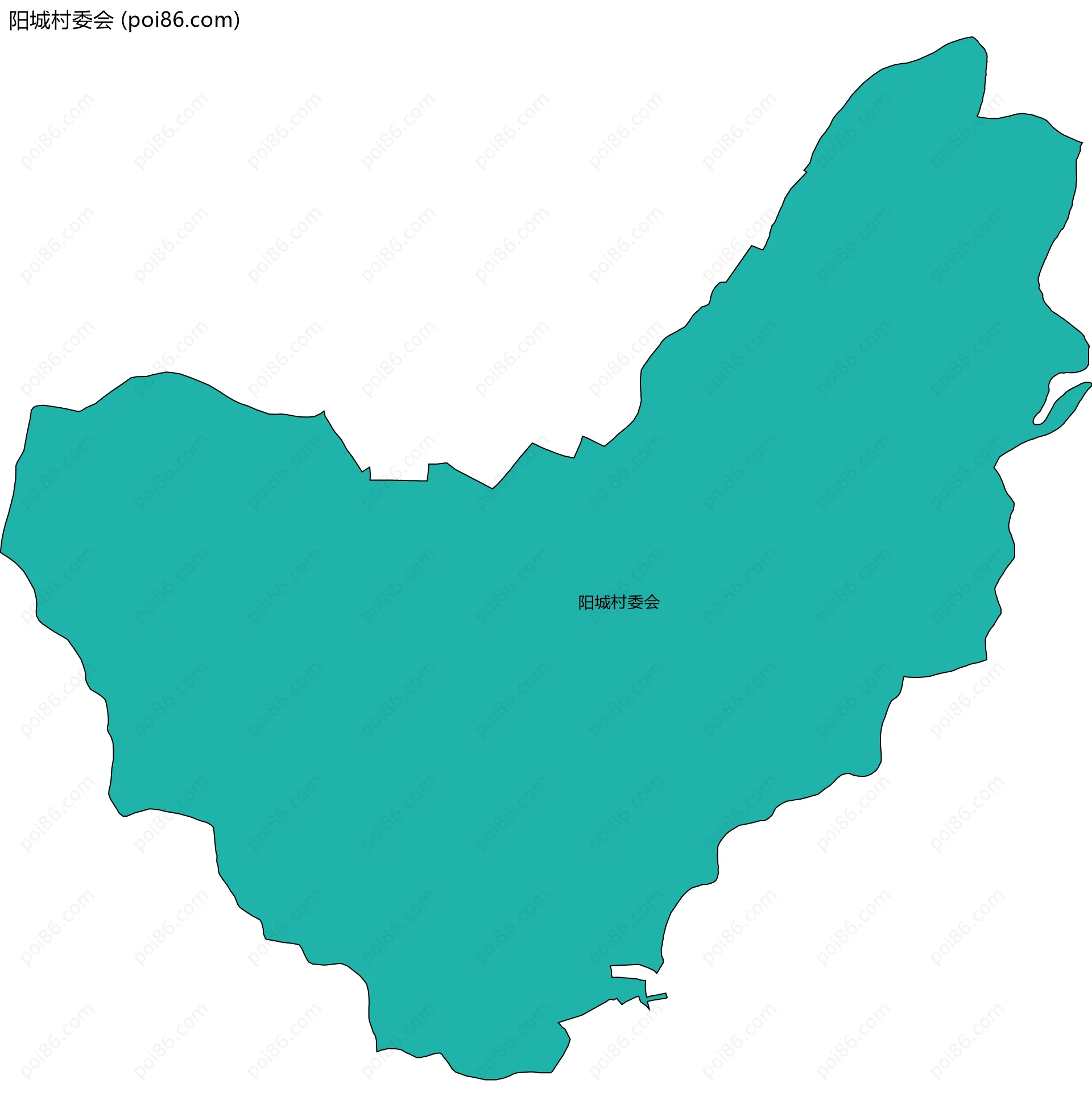 阳城村委会边界地图