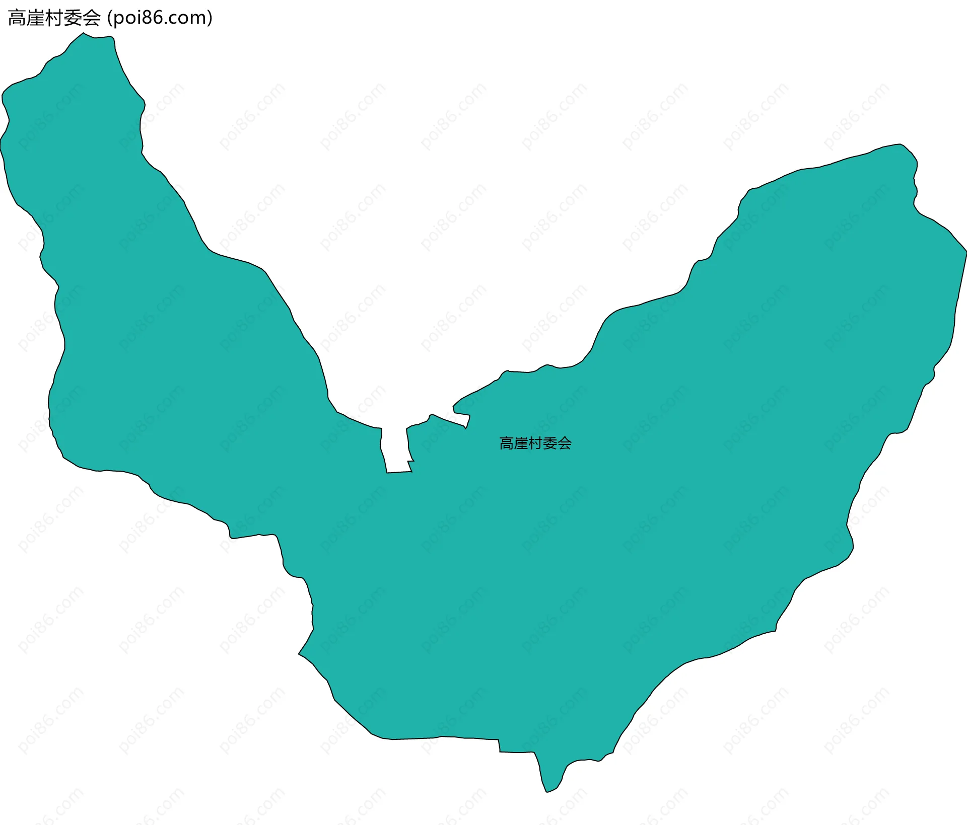 高崖村委会边界地图