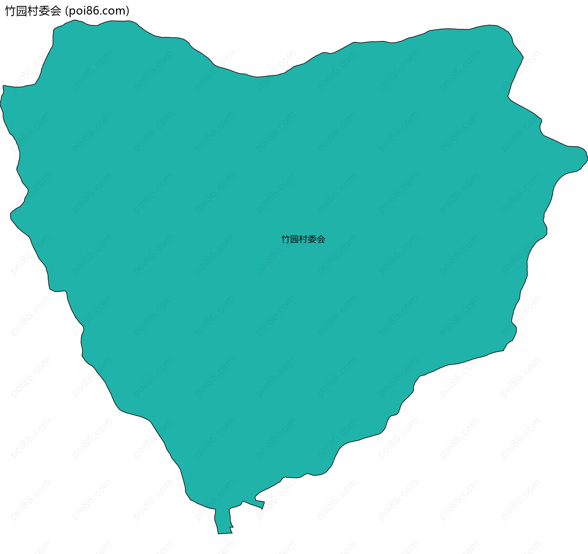 竹园村委会边界地图