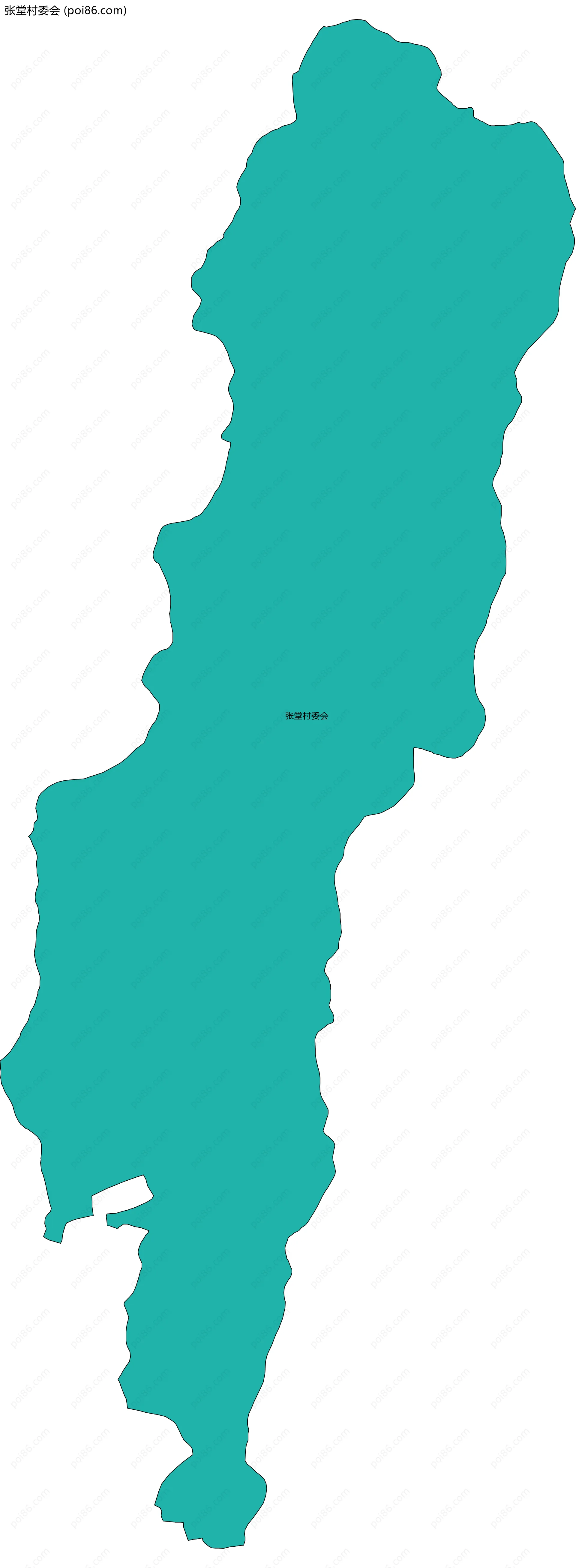 张堂村委会边界地图