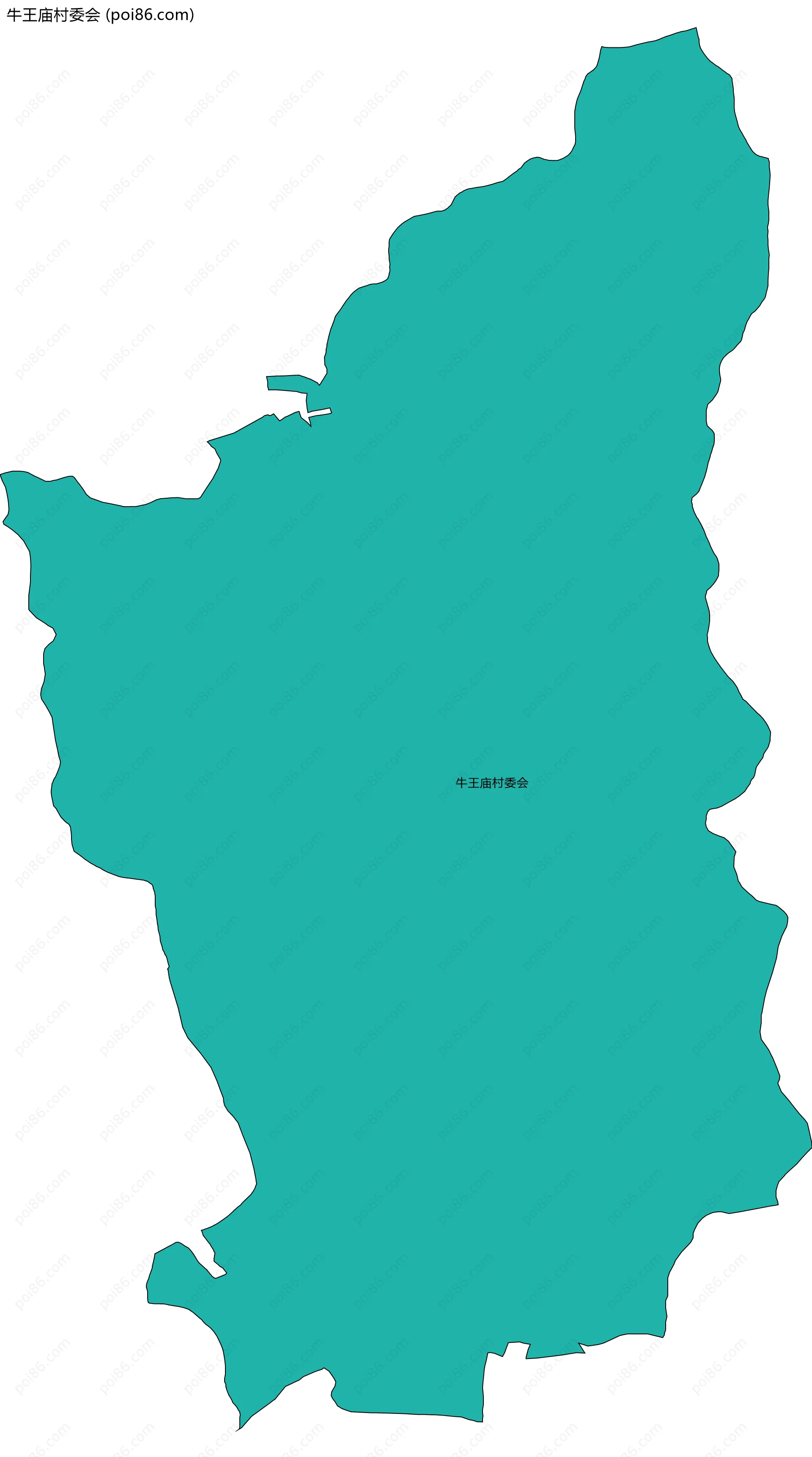 牛王庙村委会边界地图