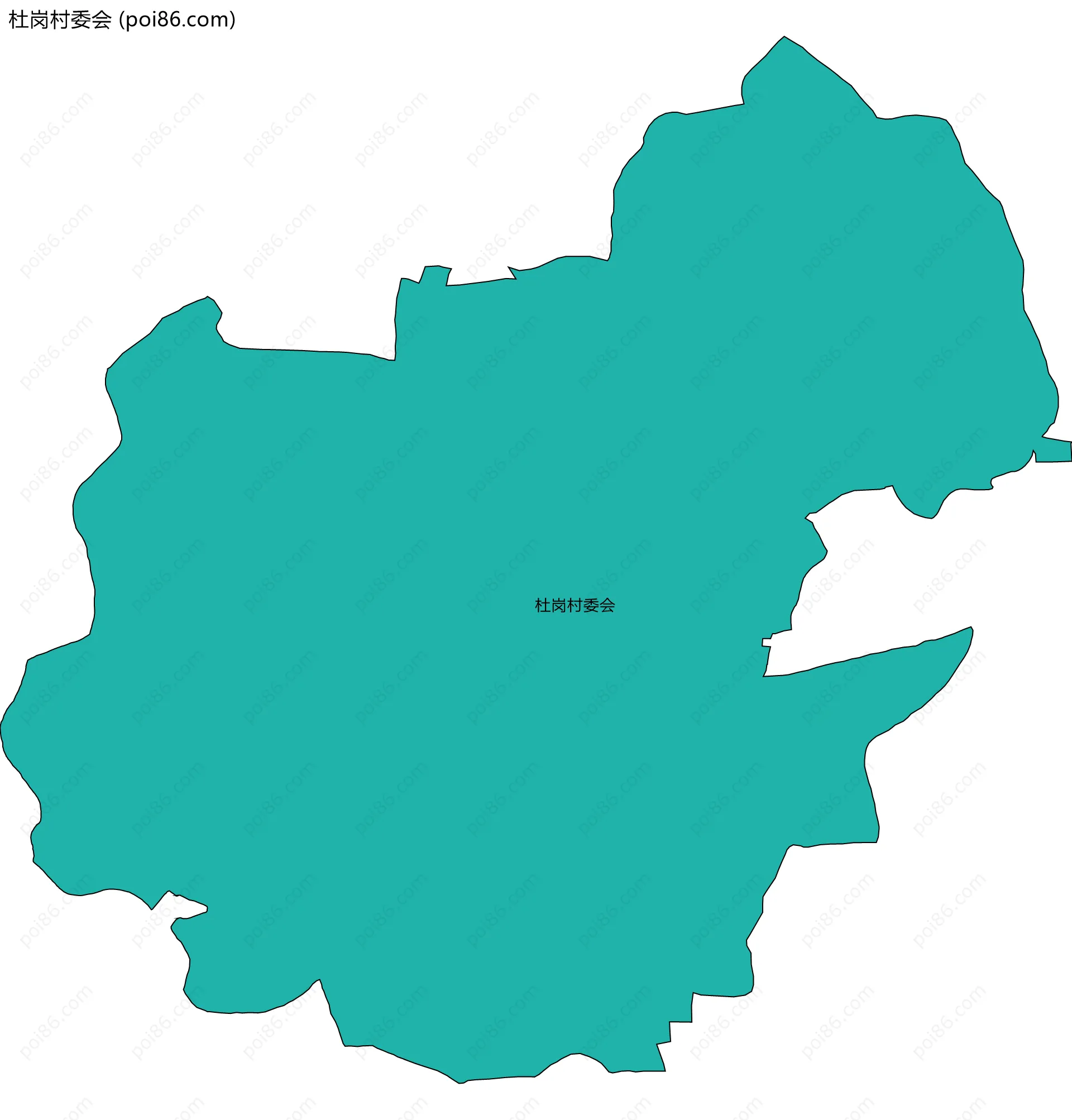 杜岗村委会边界地图