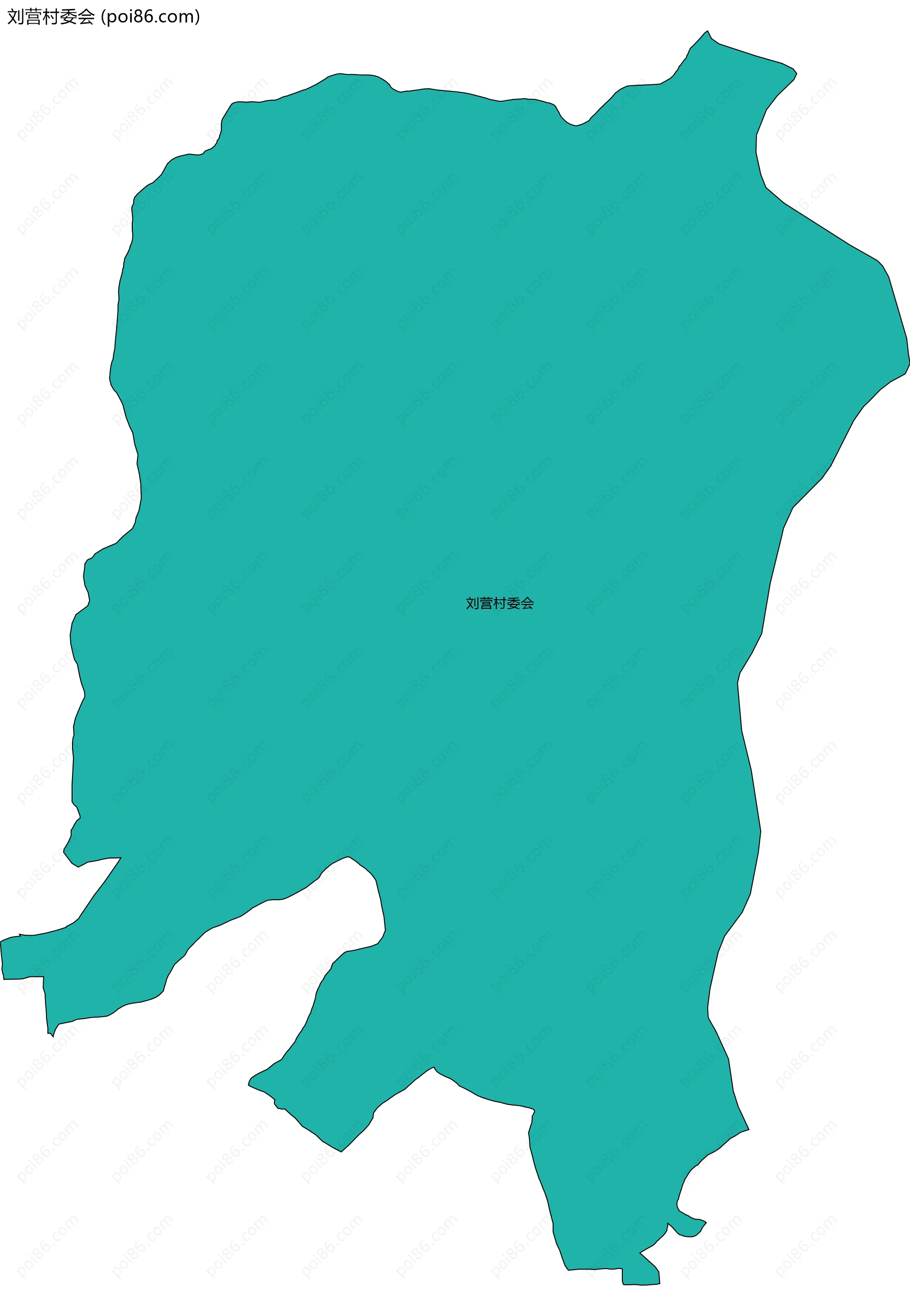 刘营村委会边界地图