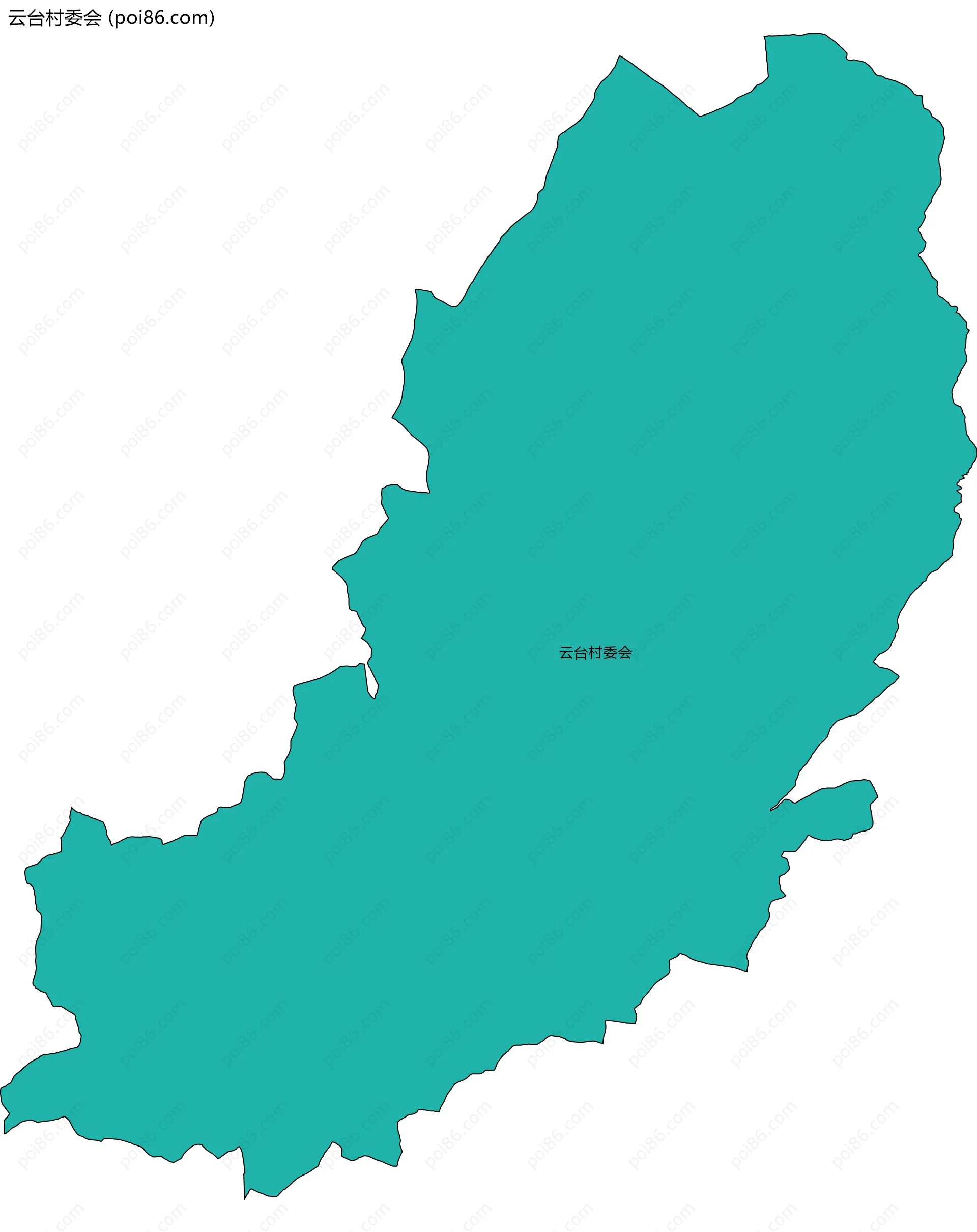 云台村委会边界地图