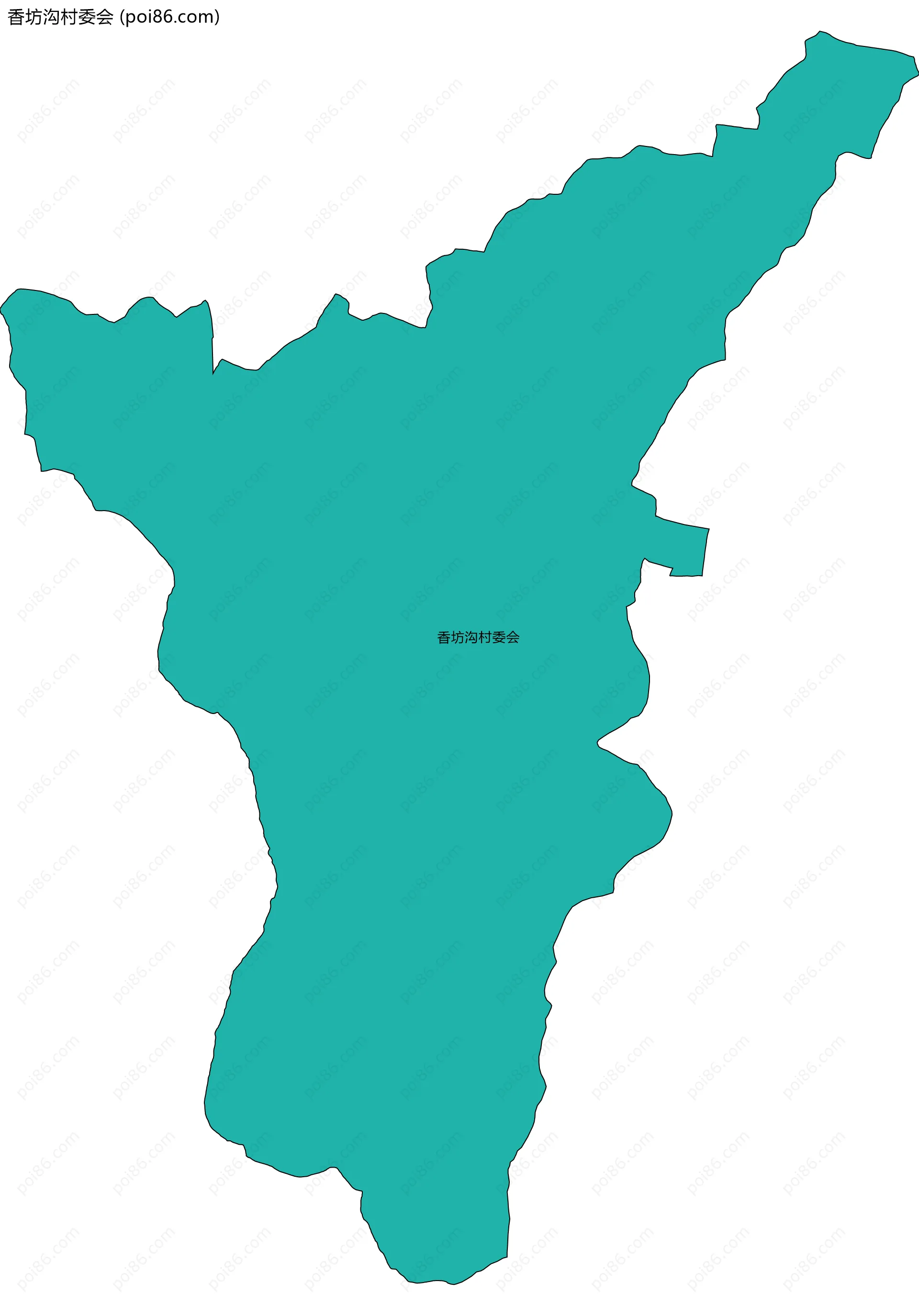 香坊沟村委会边界地图