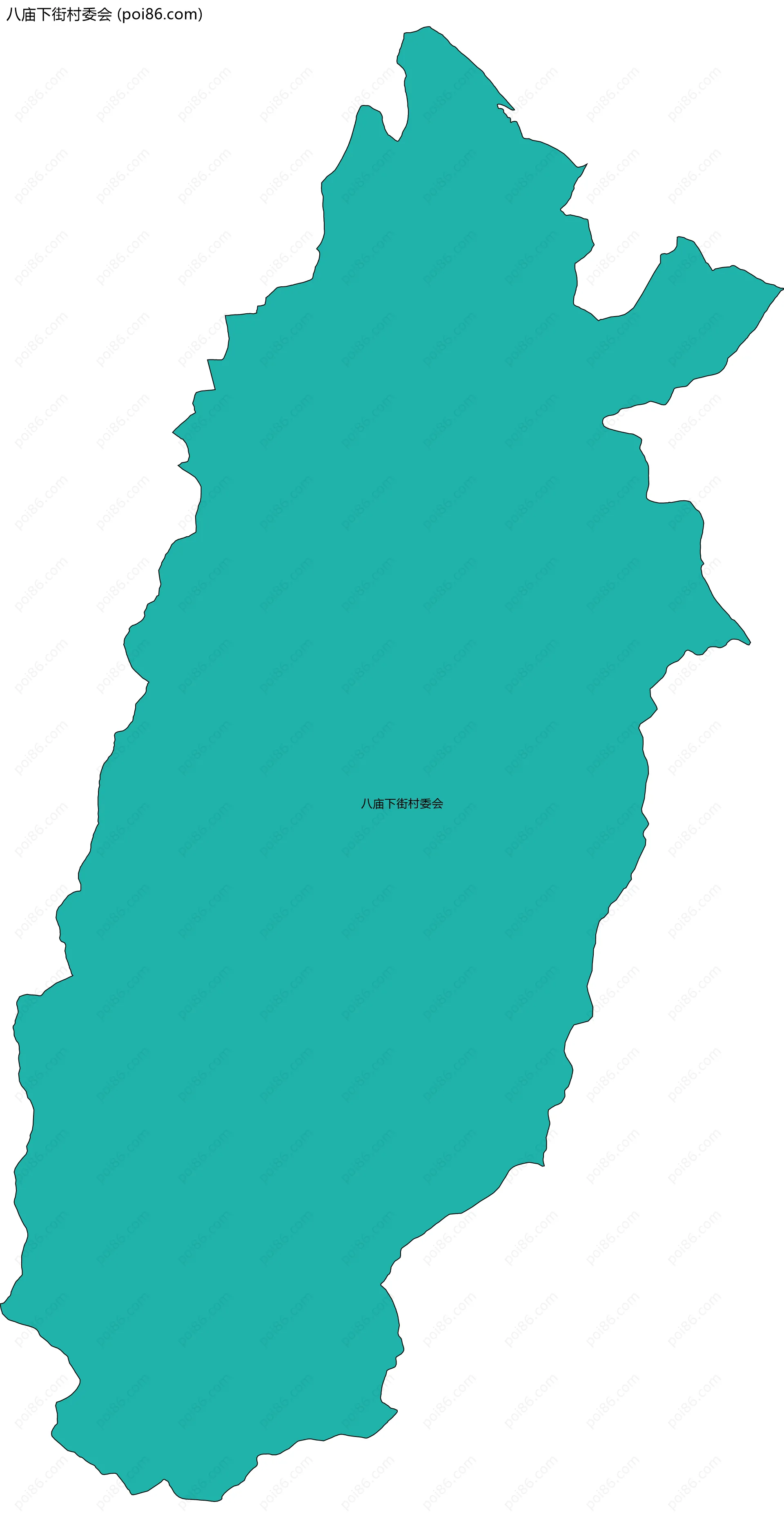 八庙下街村委会边界地图