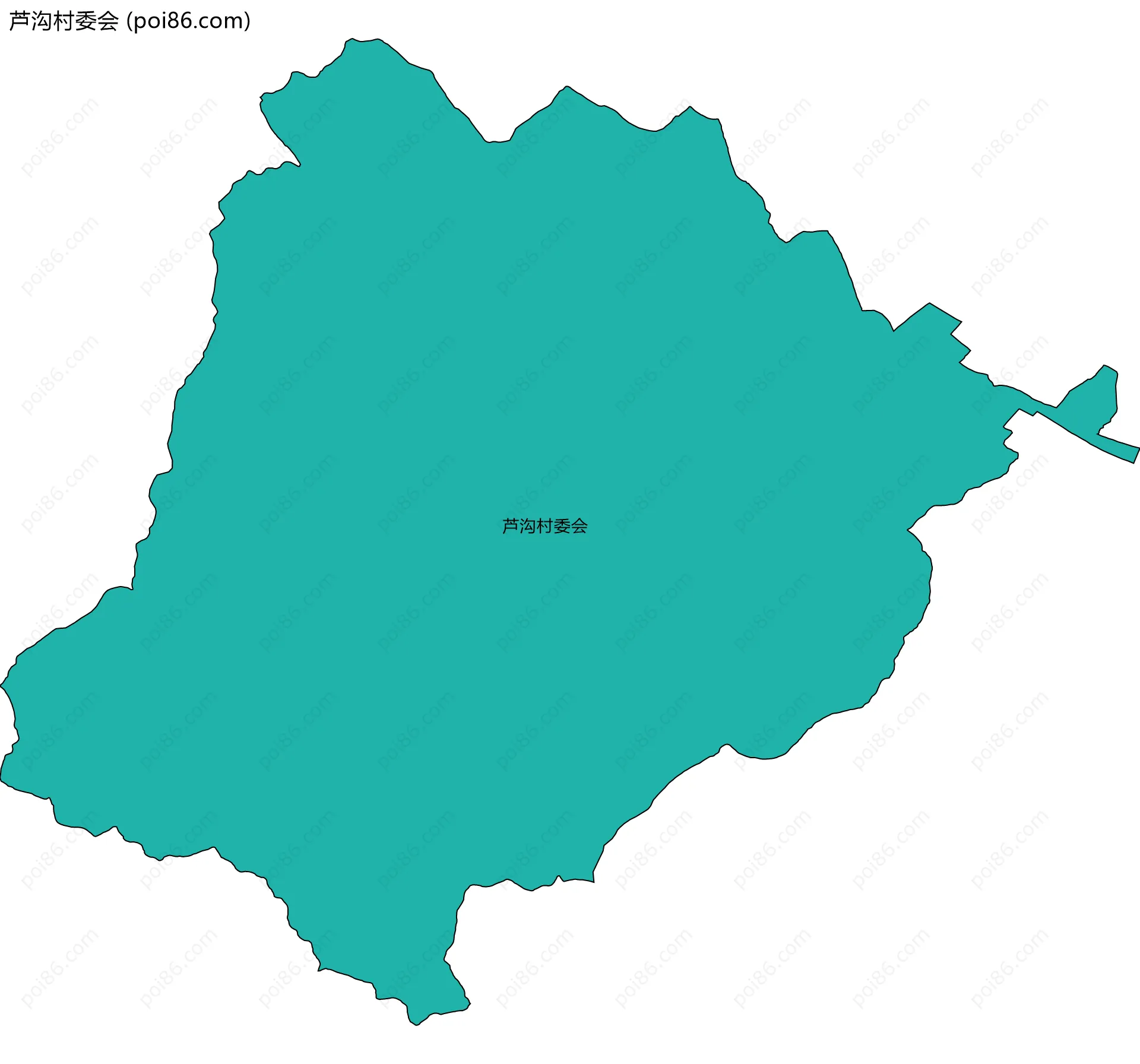 芦沟村委会边界地图