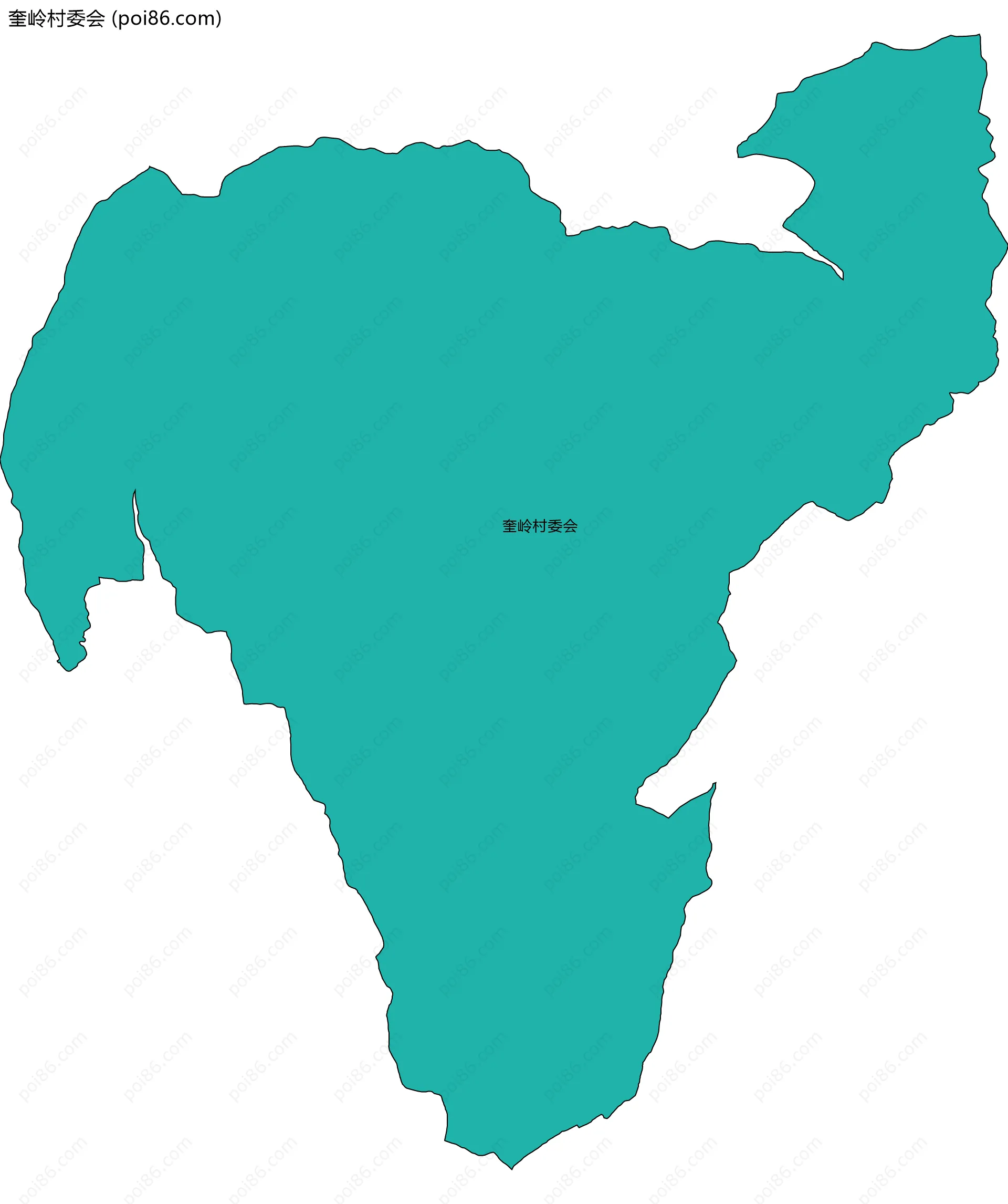 奎岭村委会边界地图