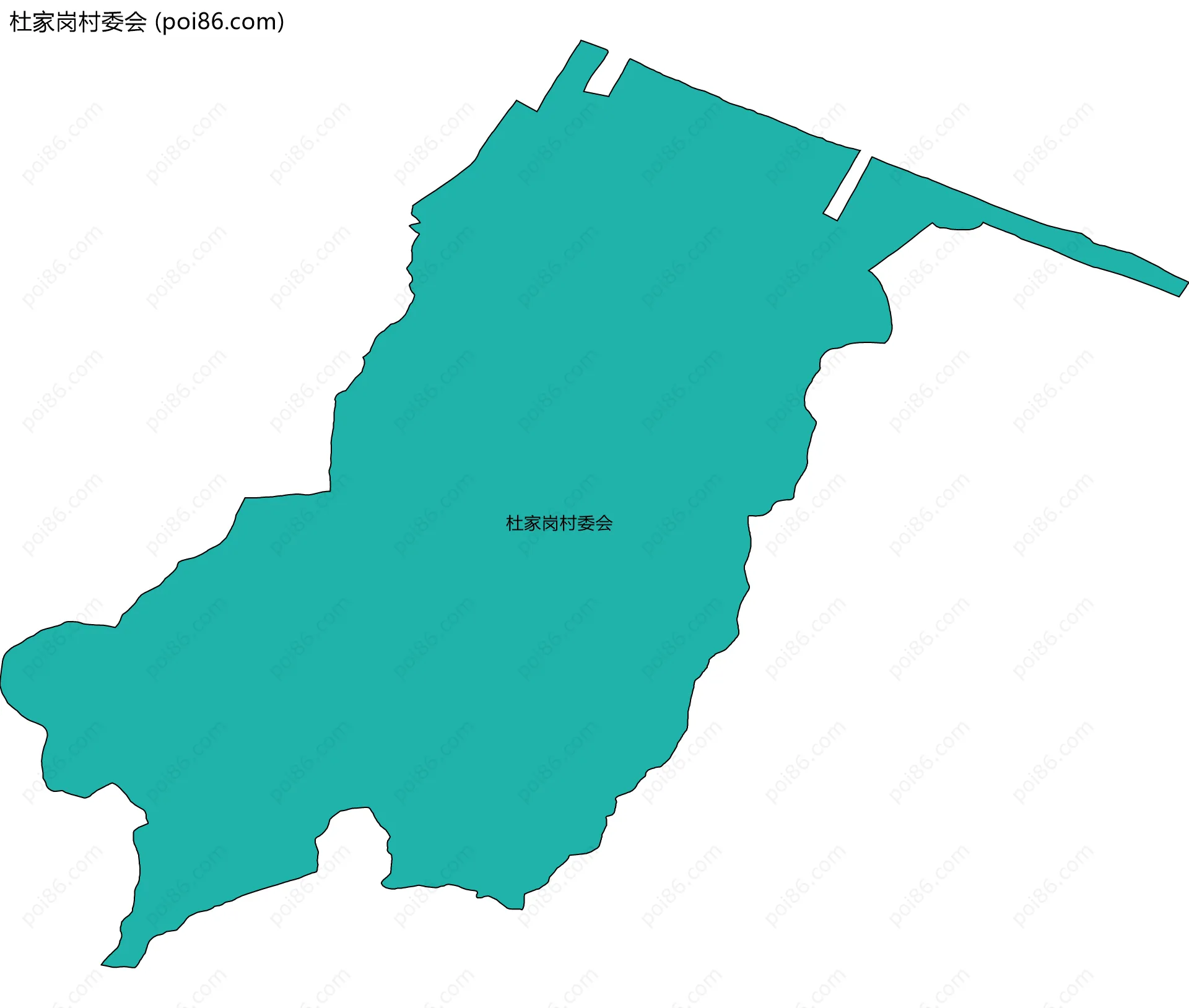 杜家岗村委会边界地图