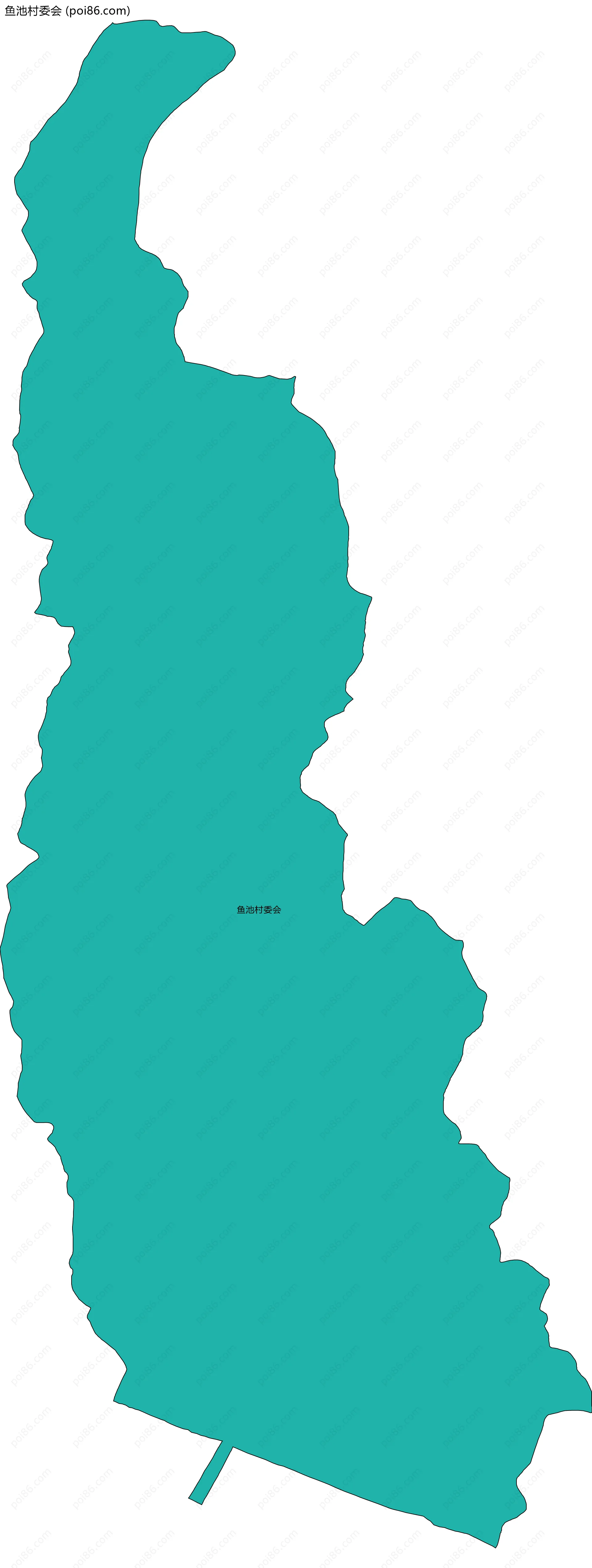 鱼池村委会边界地图