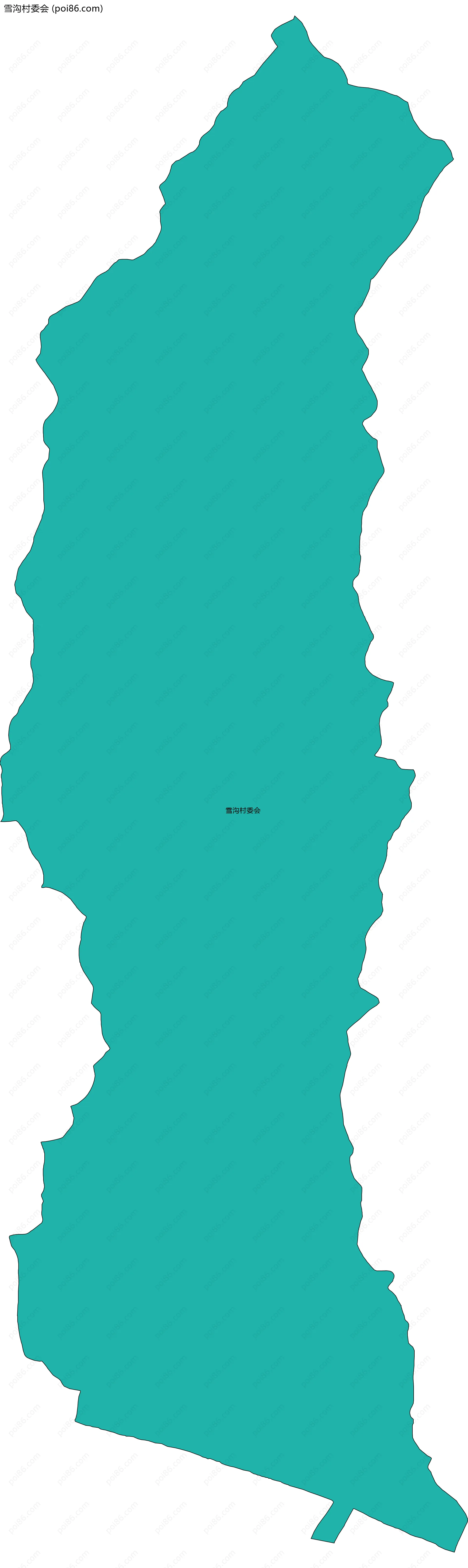 雪沟村委会边界地图