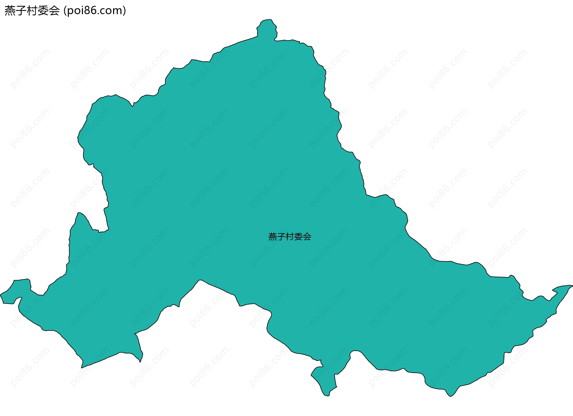 燕子村委会边界地图
