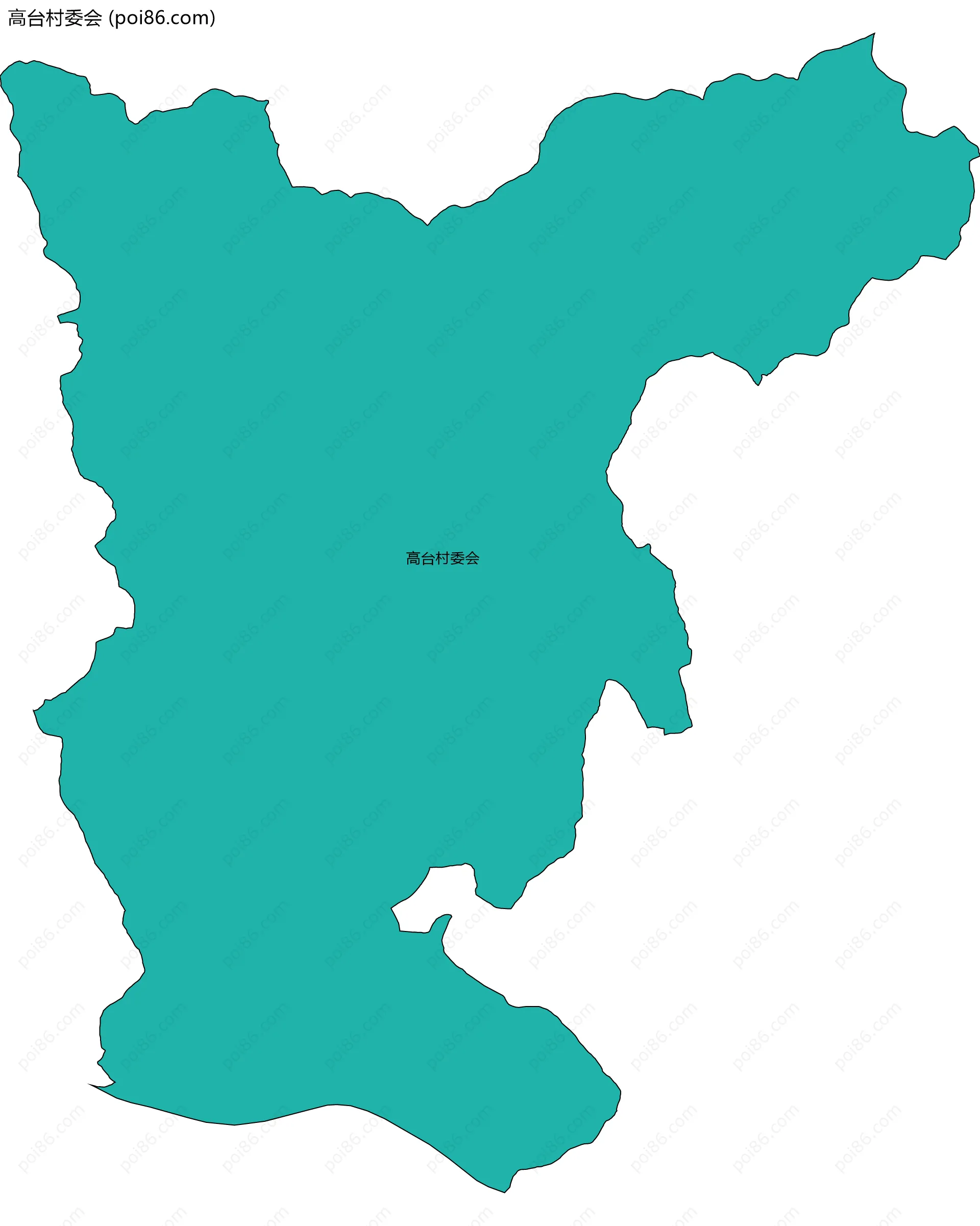 高台村委会边界地图