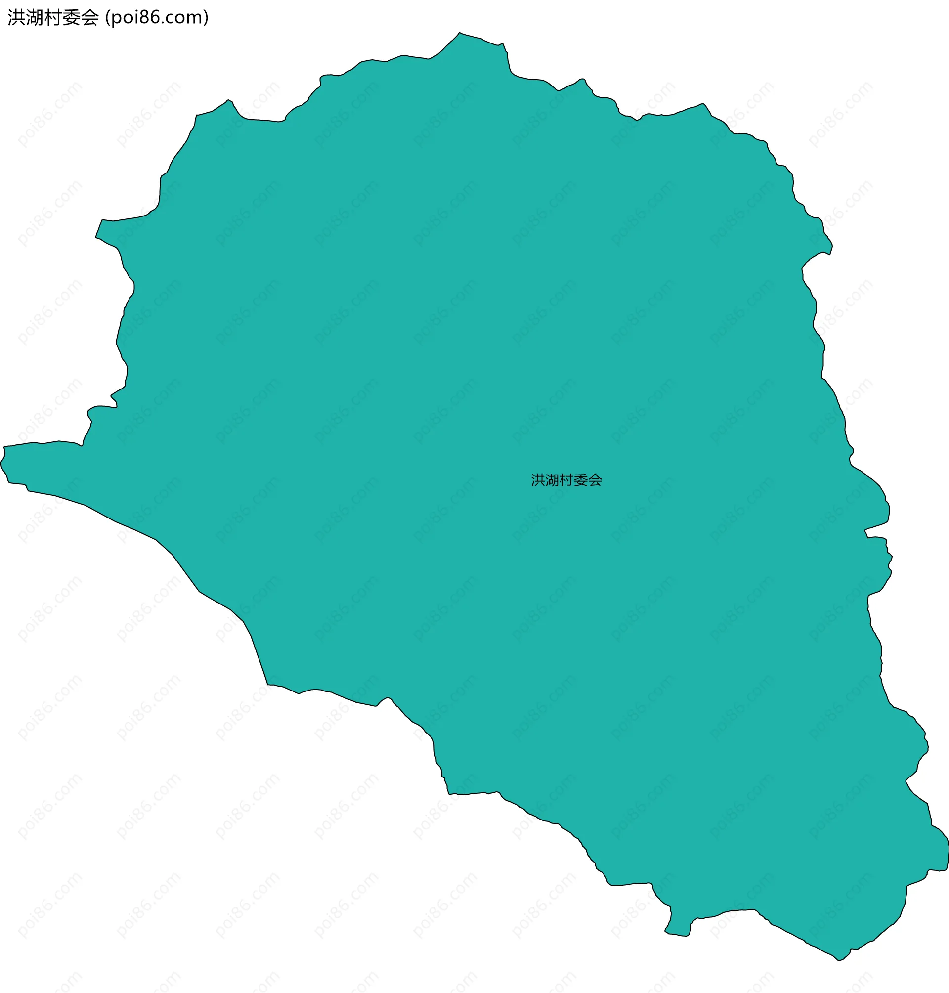 洪湖村委会边界地图