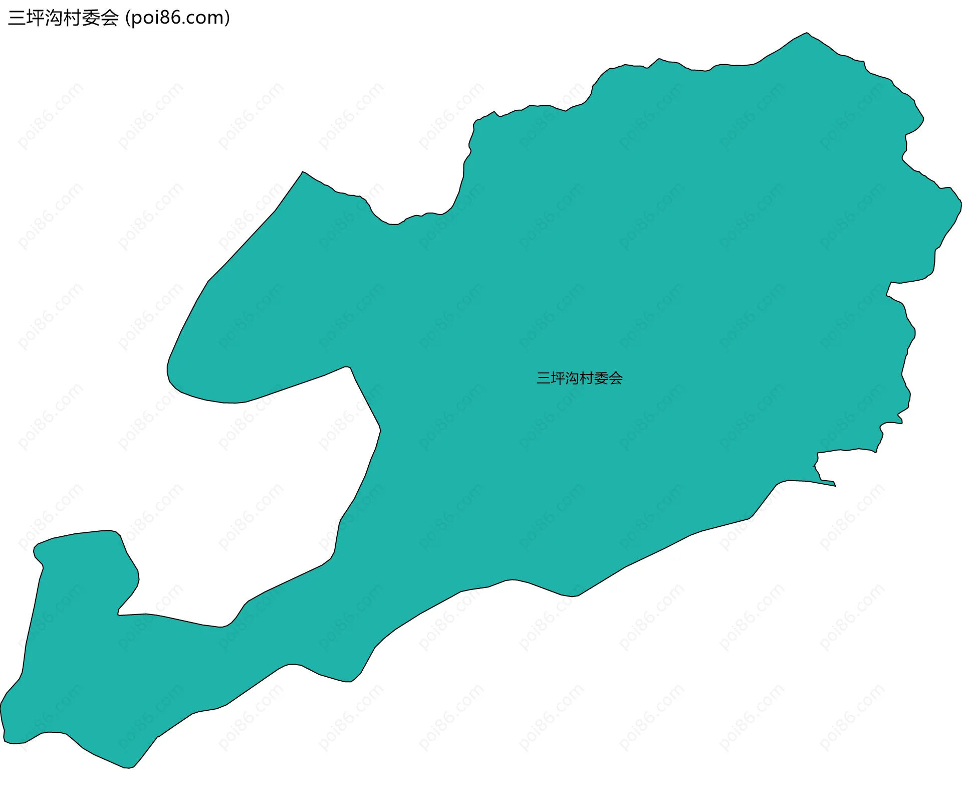 三坪沟村委会边界地图