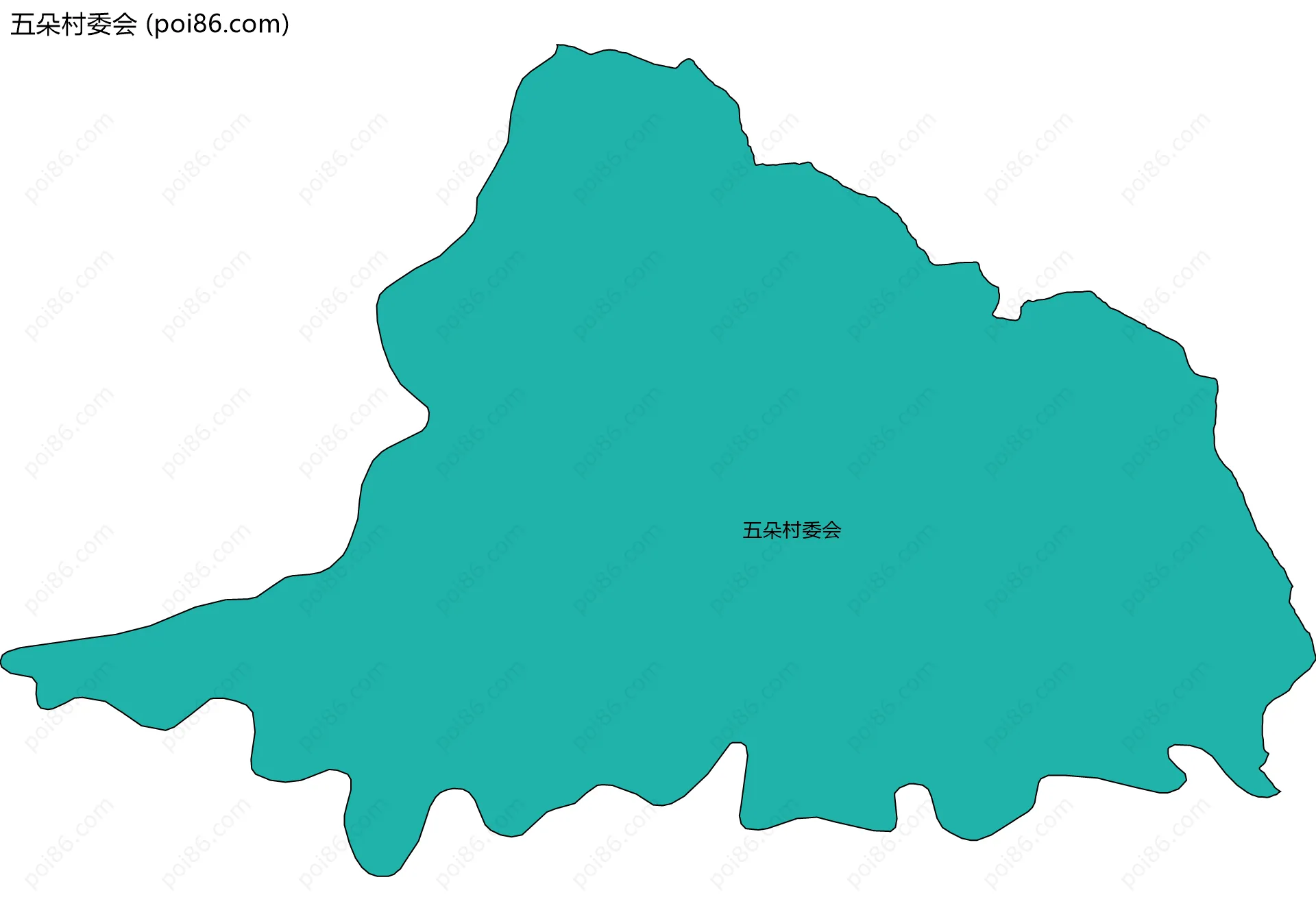 五朵村委会边界地图
