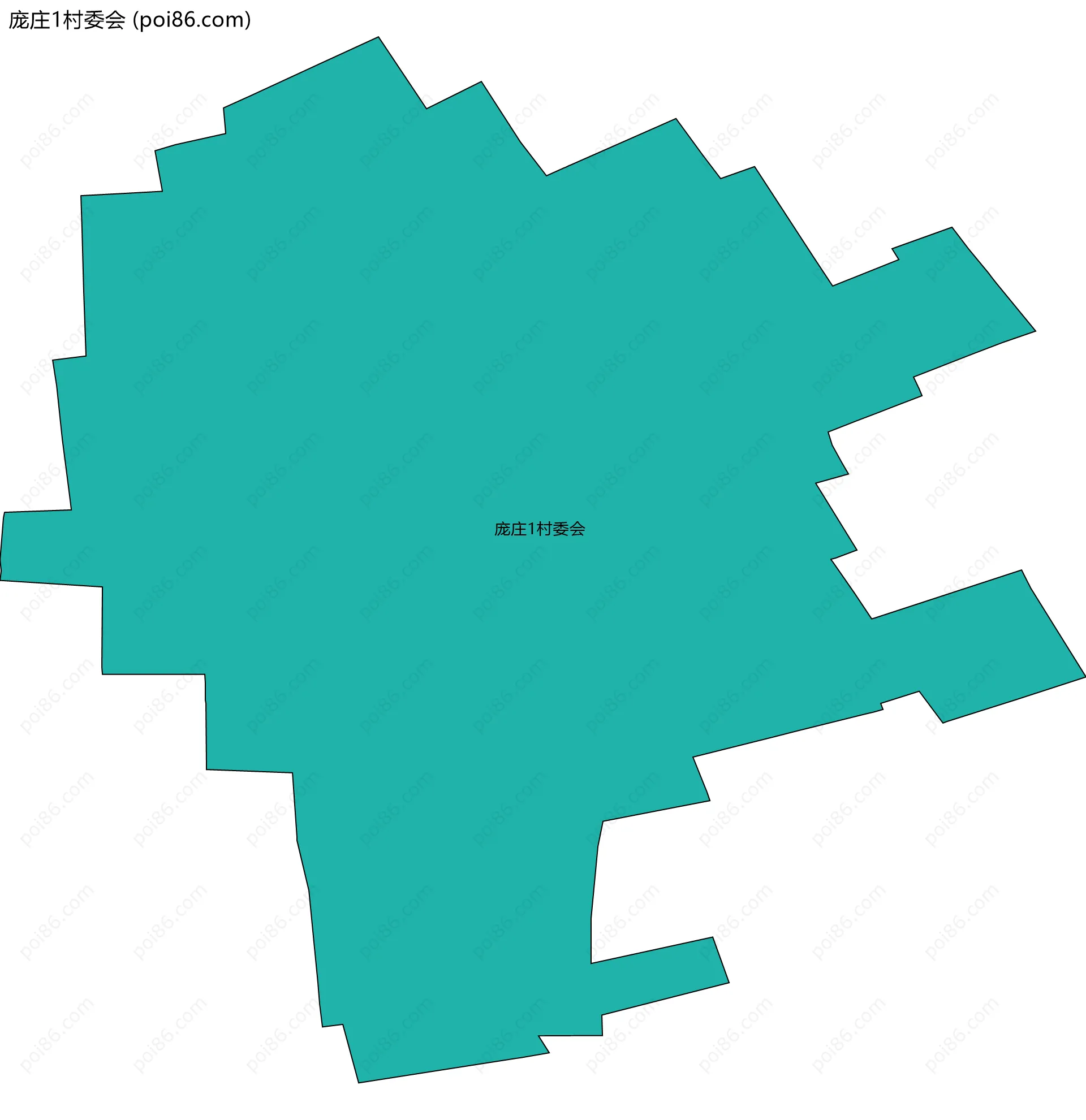 庞庄1村委会边界地图
