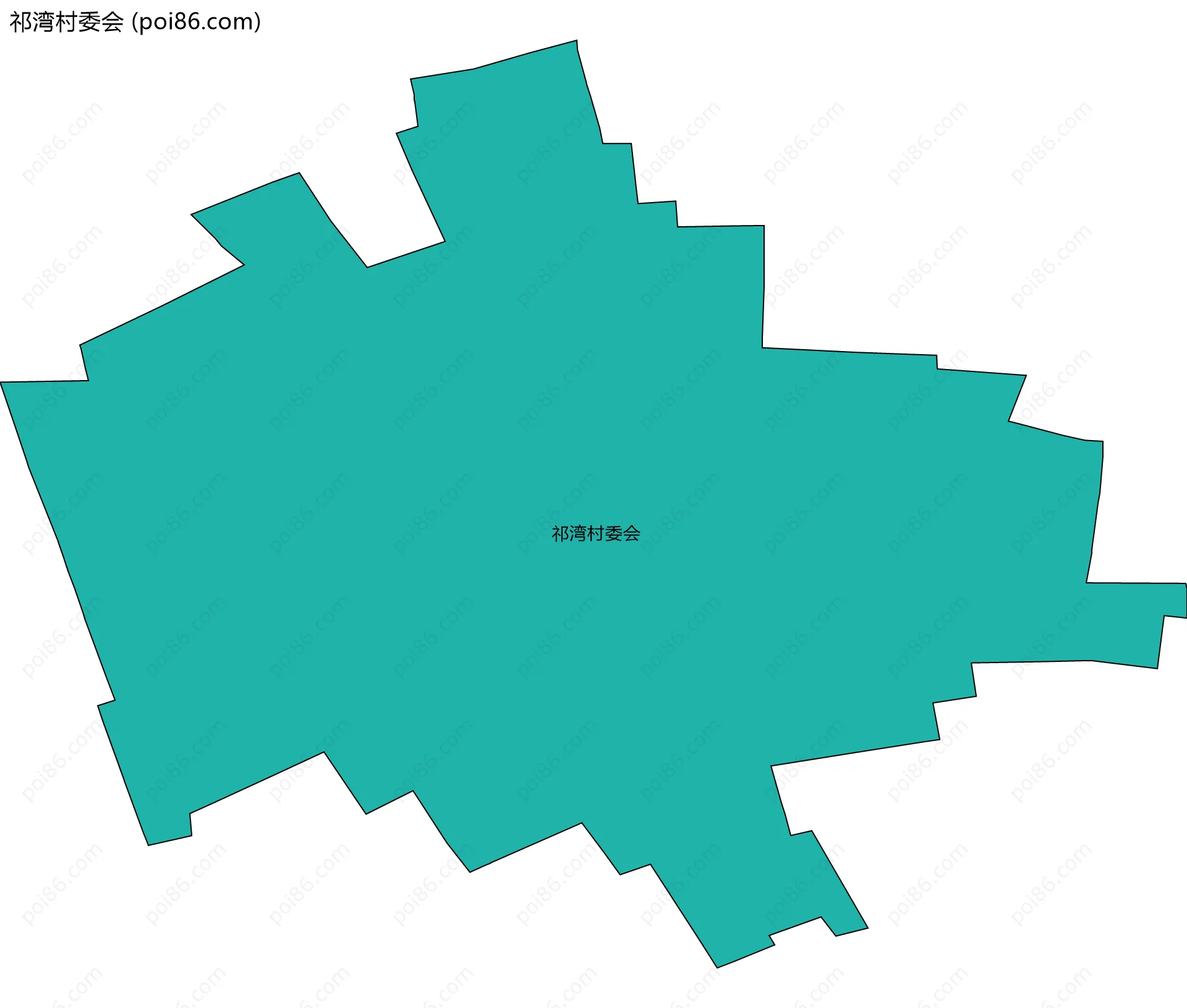 祁湾村委会边界地图