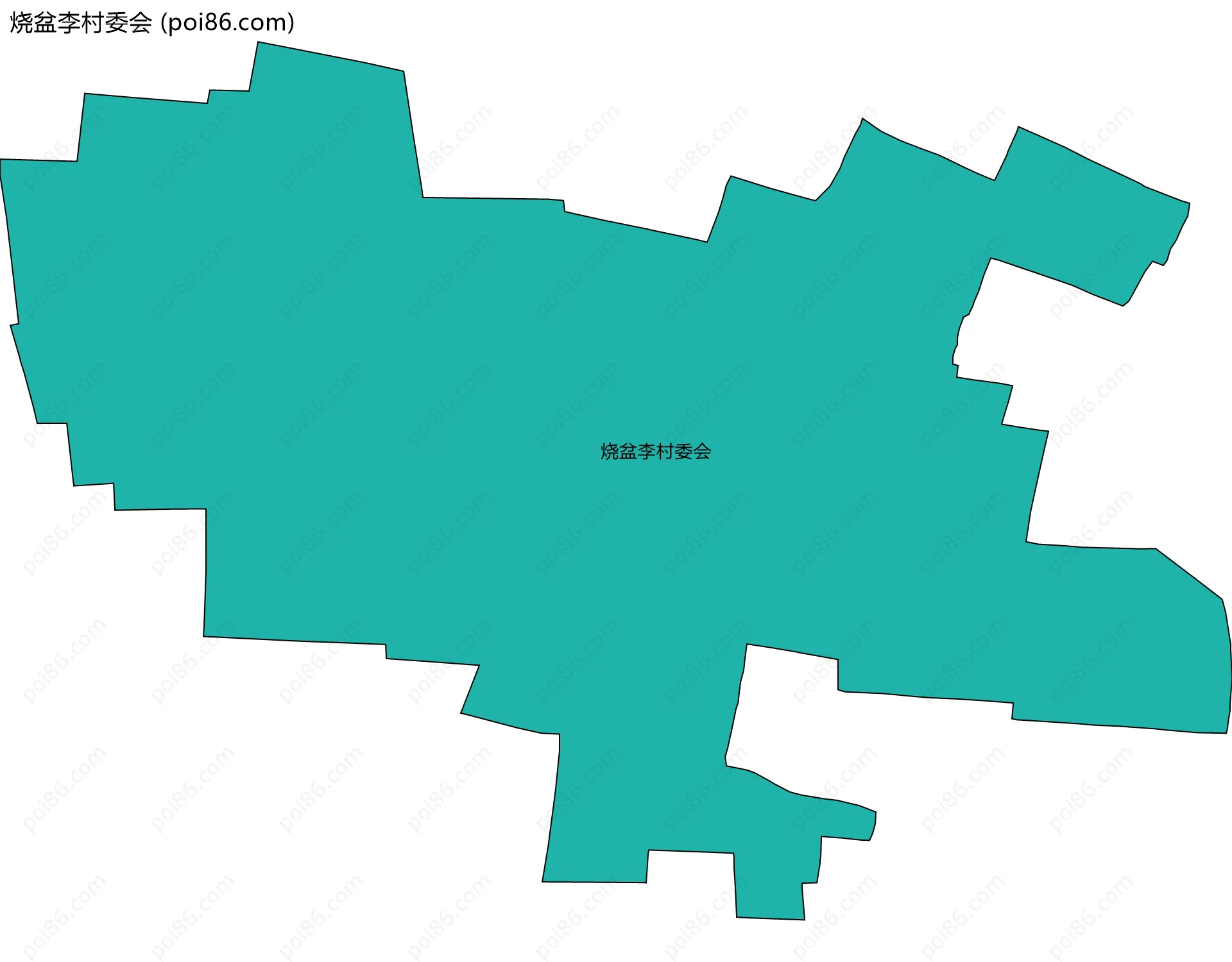 烧盆李村委会边界地图