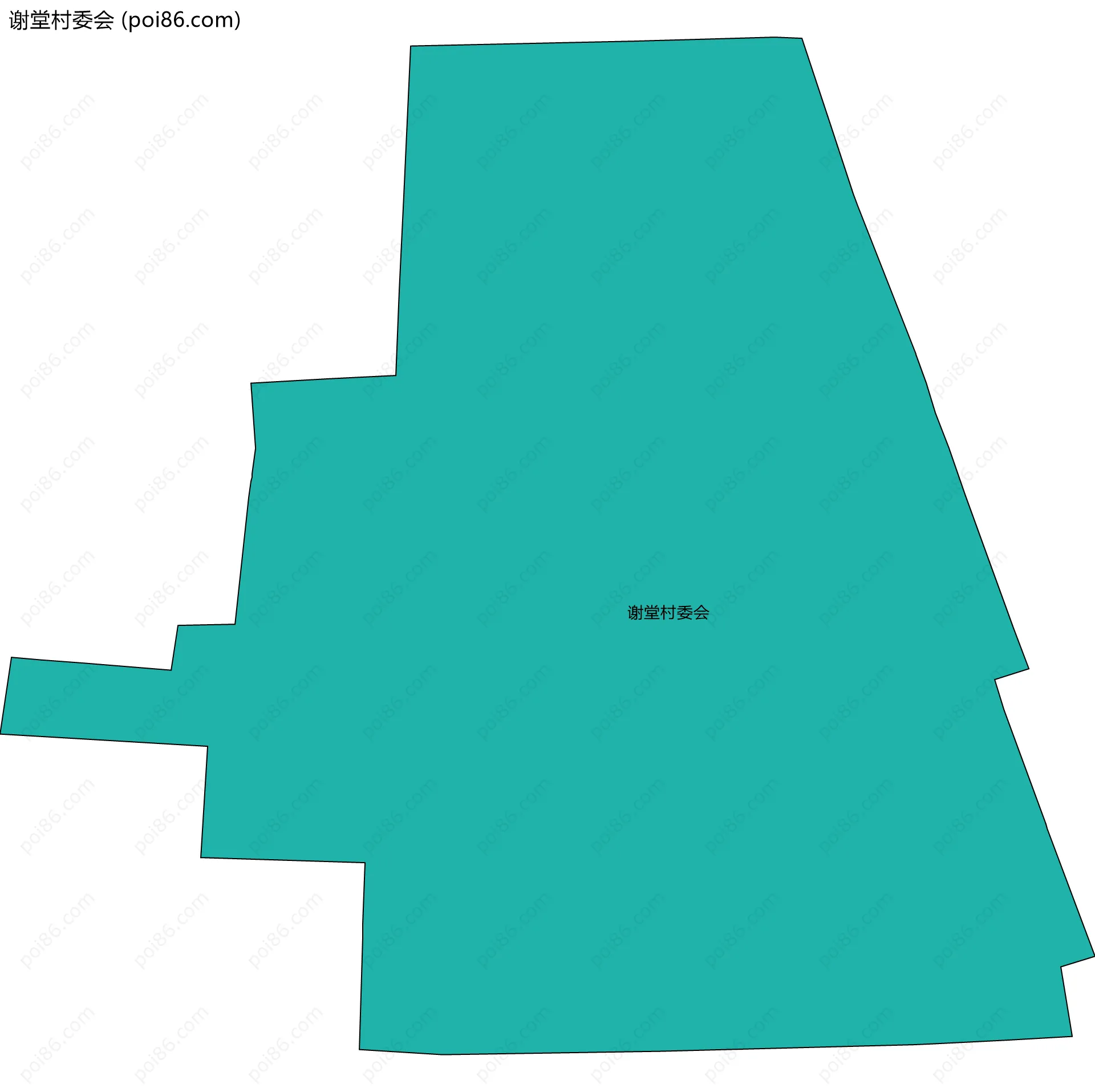 谢堂村委会边界地图