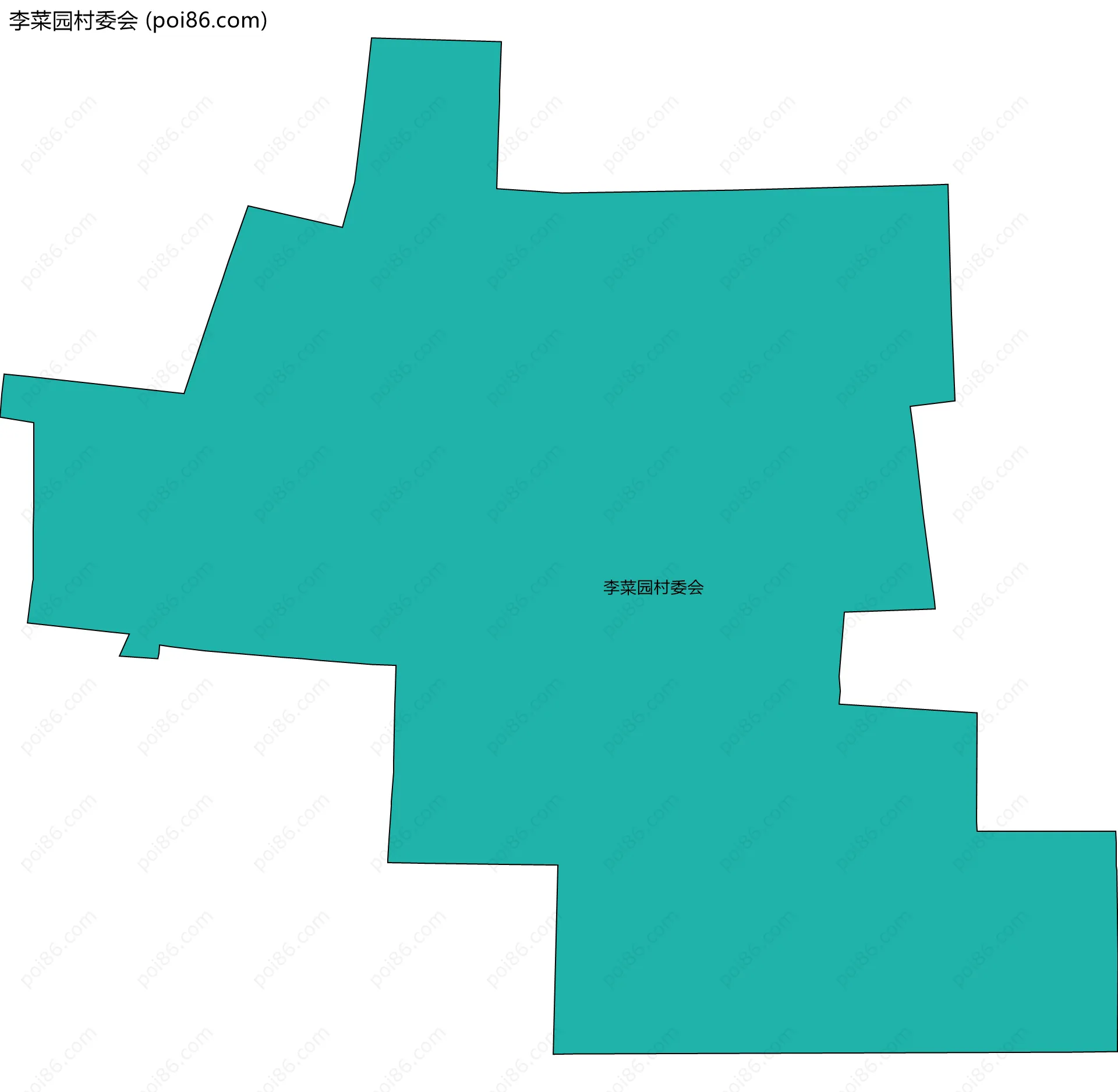 李菜园村委会边界地图