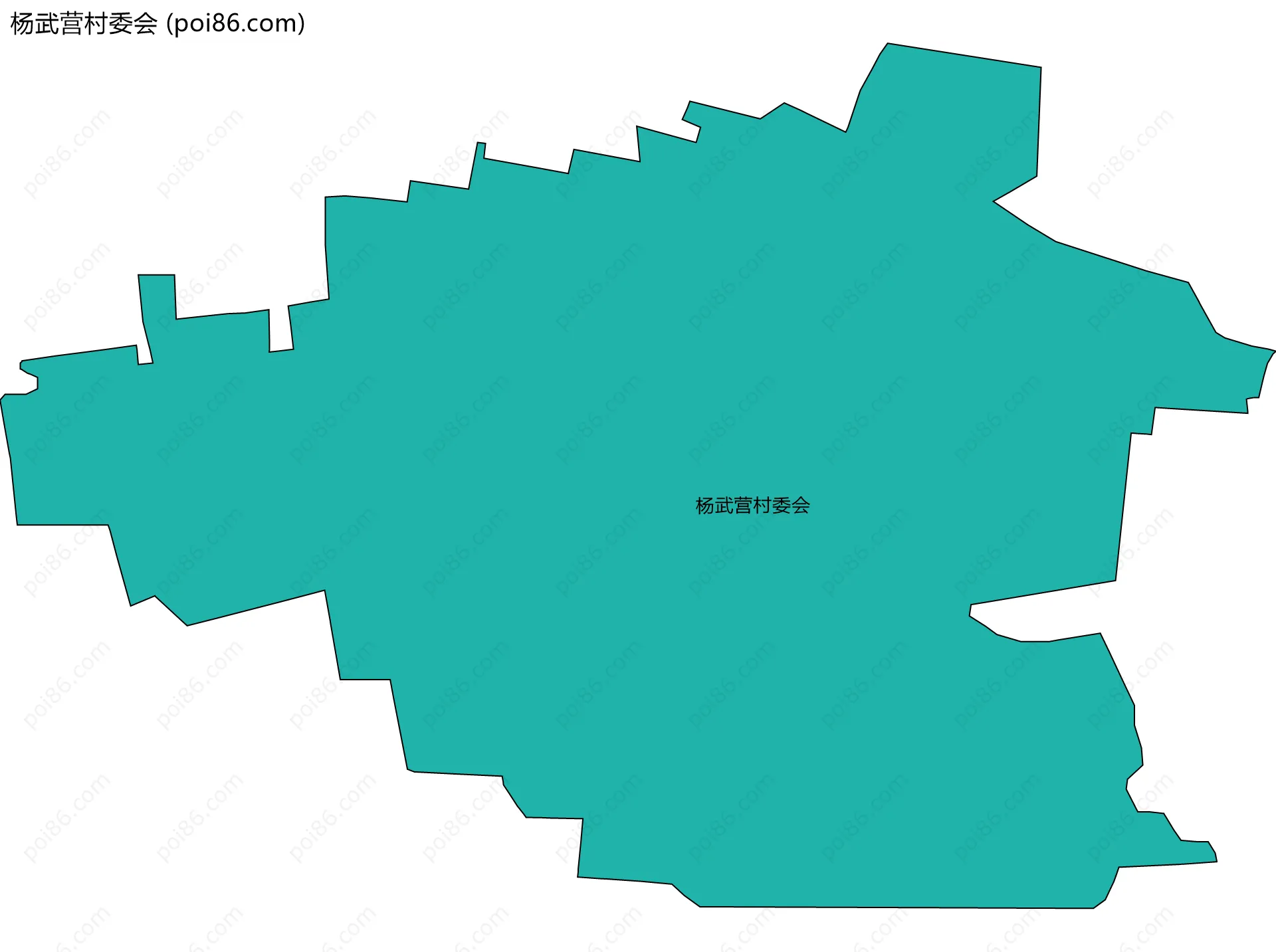 杨武营村委会边界地图