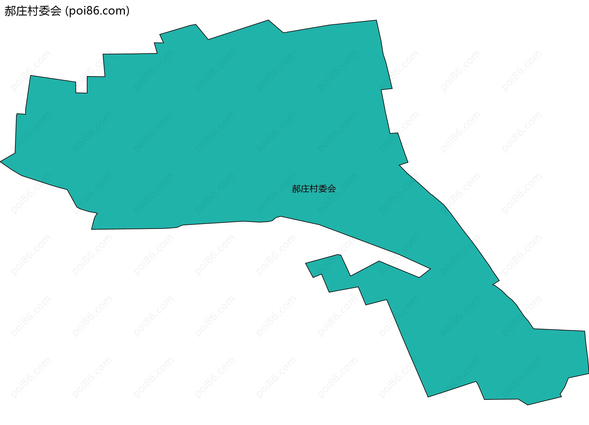郝庄村委会边界地图