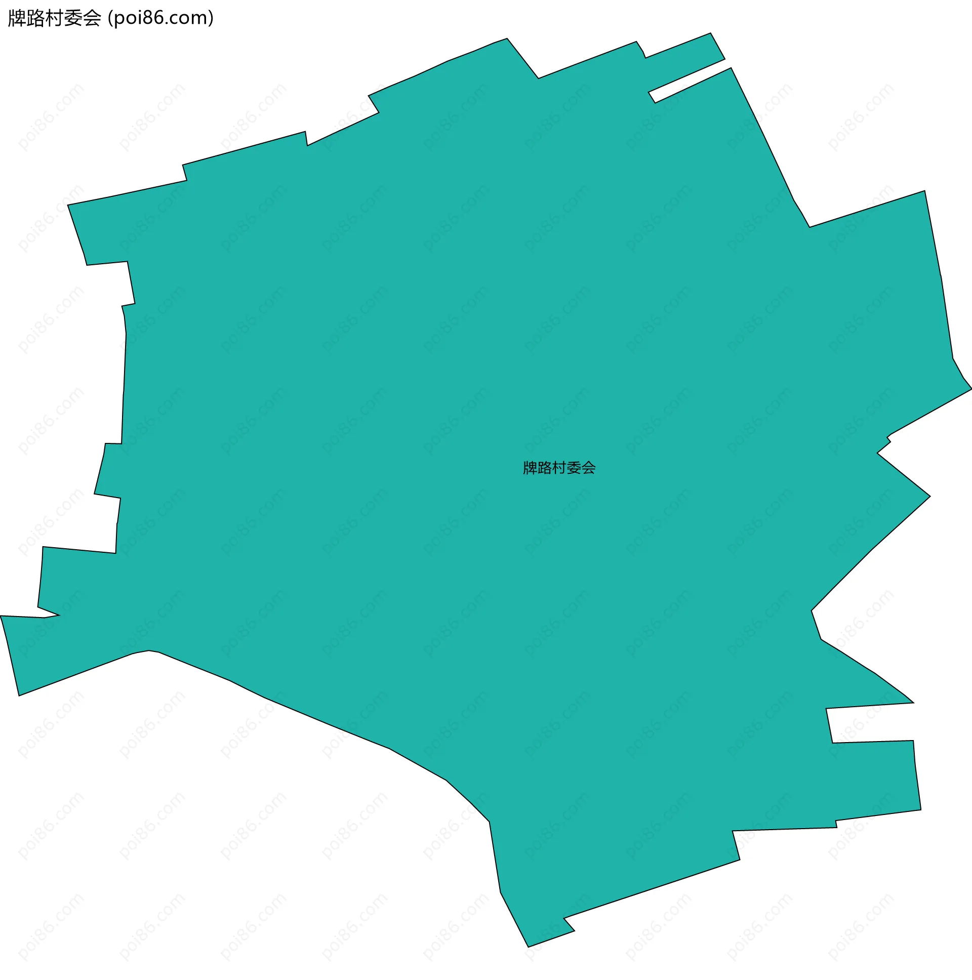 牌路村委会边界地图