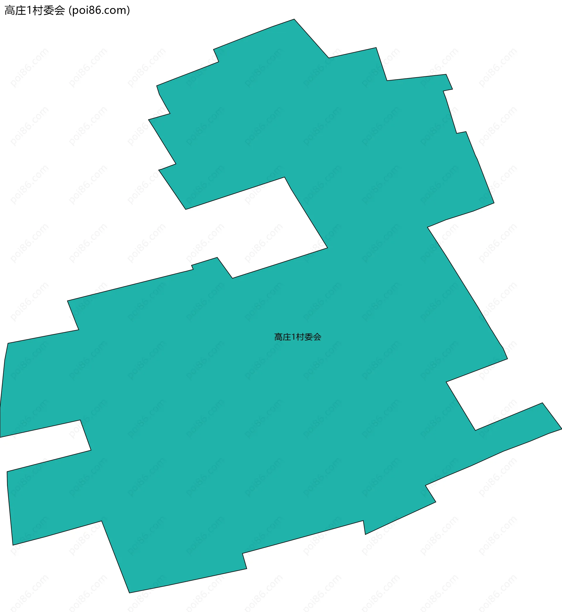 高庄1村委会边界地图