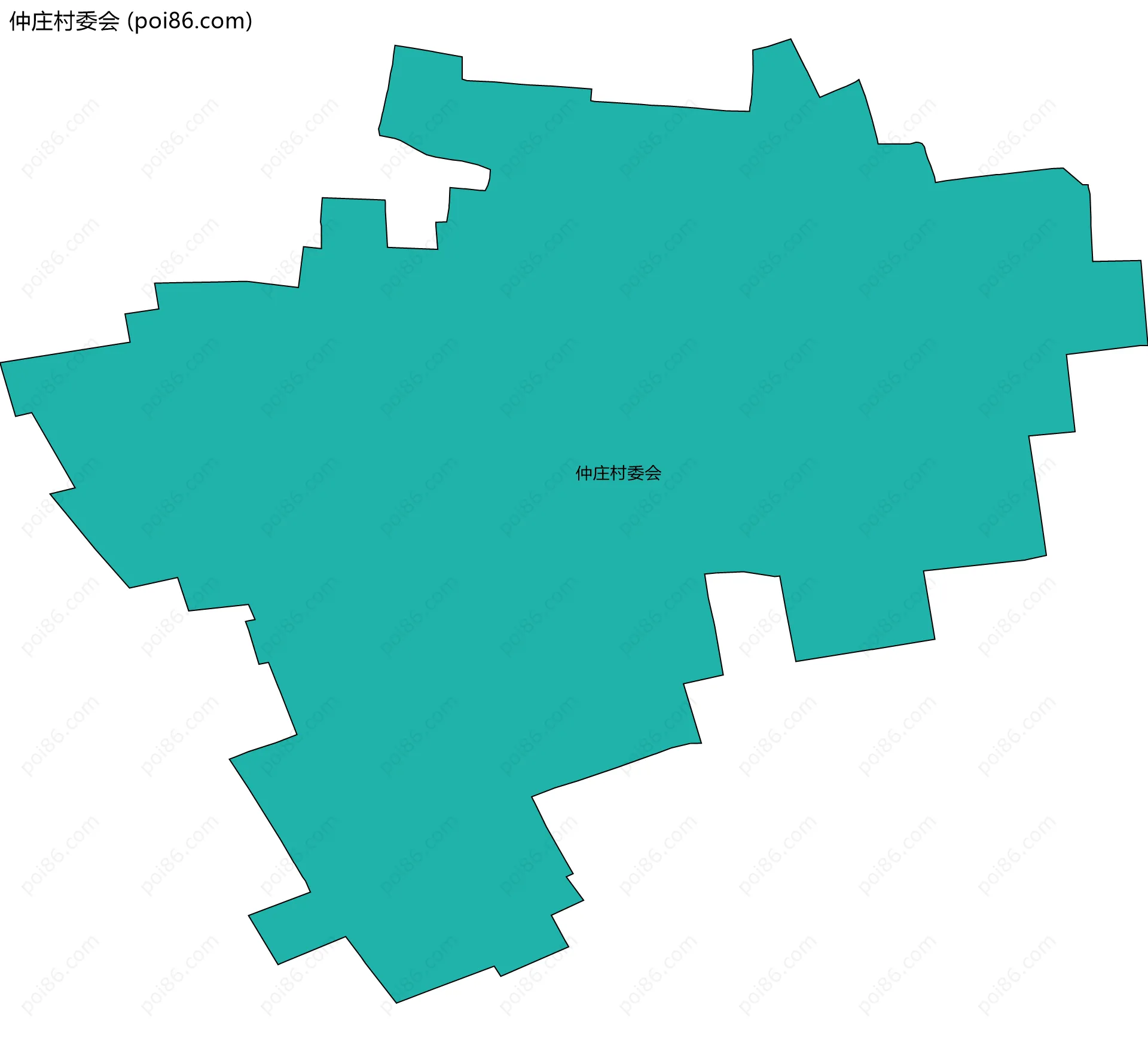 仲庄村委会边界地图
